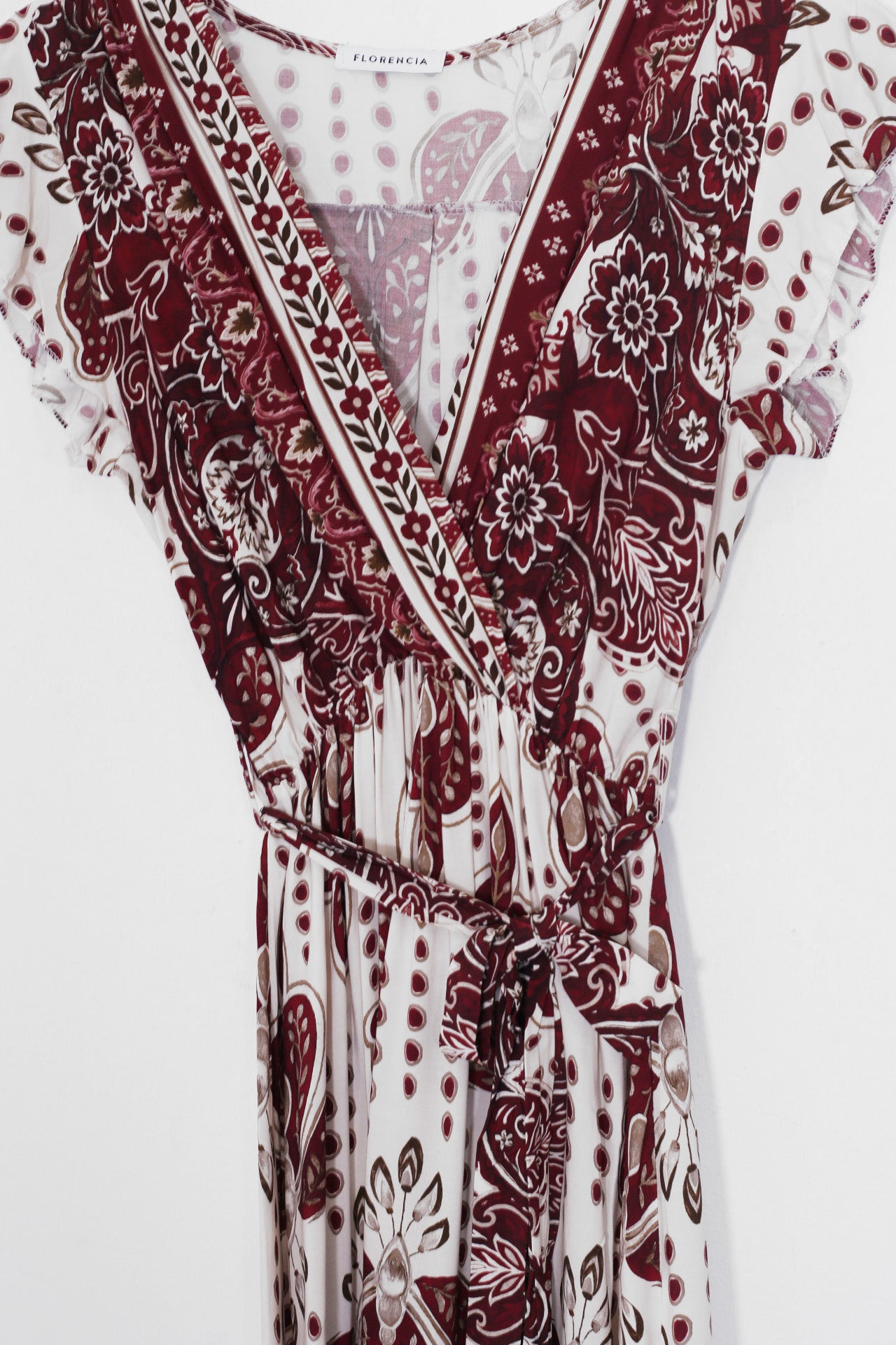 Vestido cruzado estampado