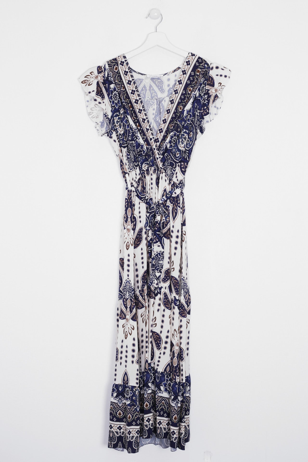 Vestido cruzado estampado