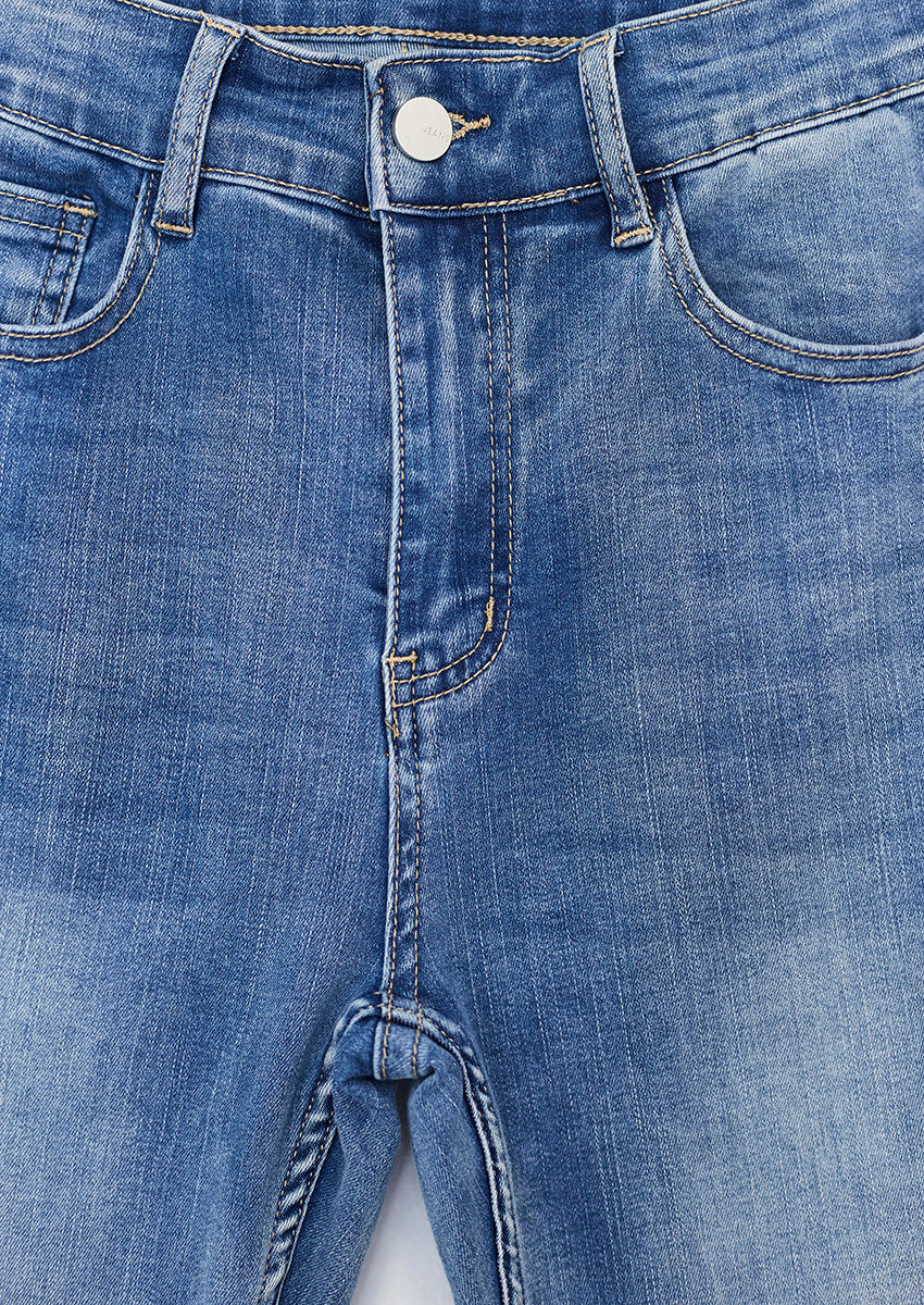 Straight fit crochet jeans