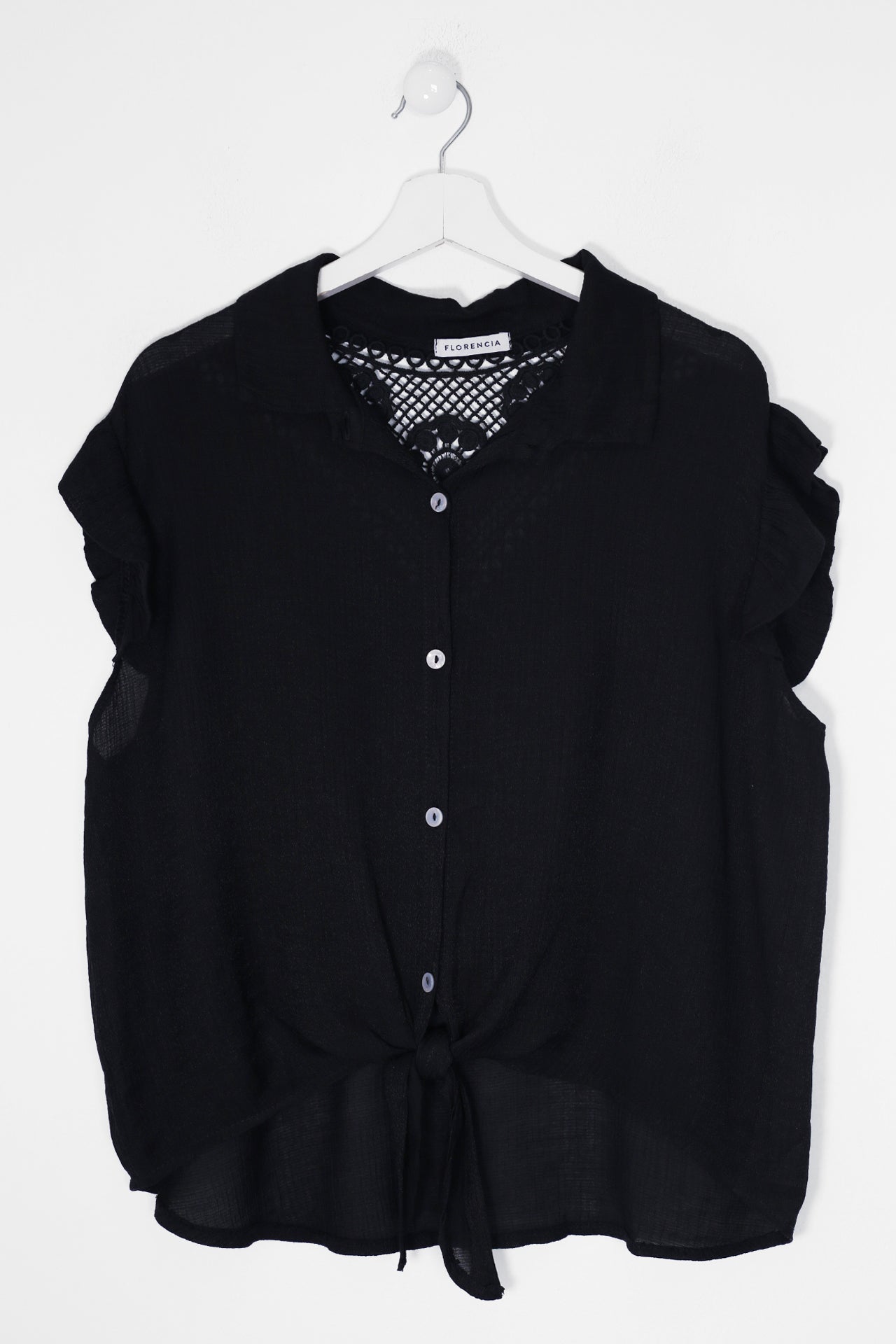 Blusa bambula guipur
