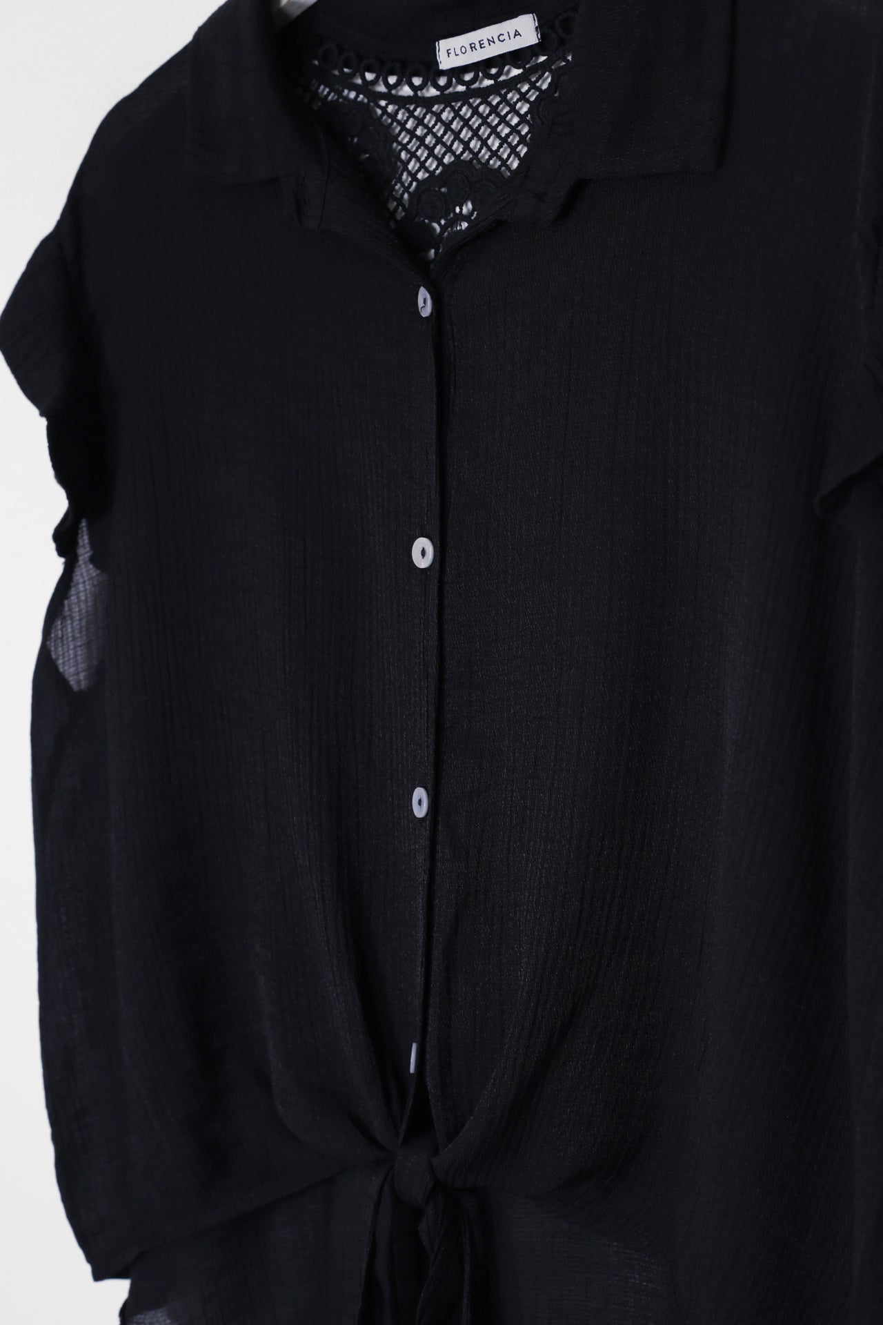 Blusa bambula guipur