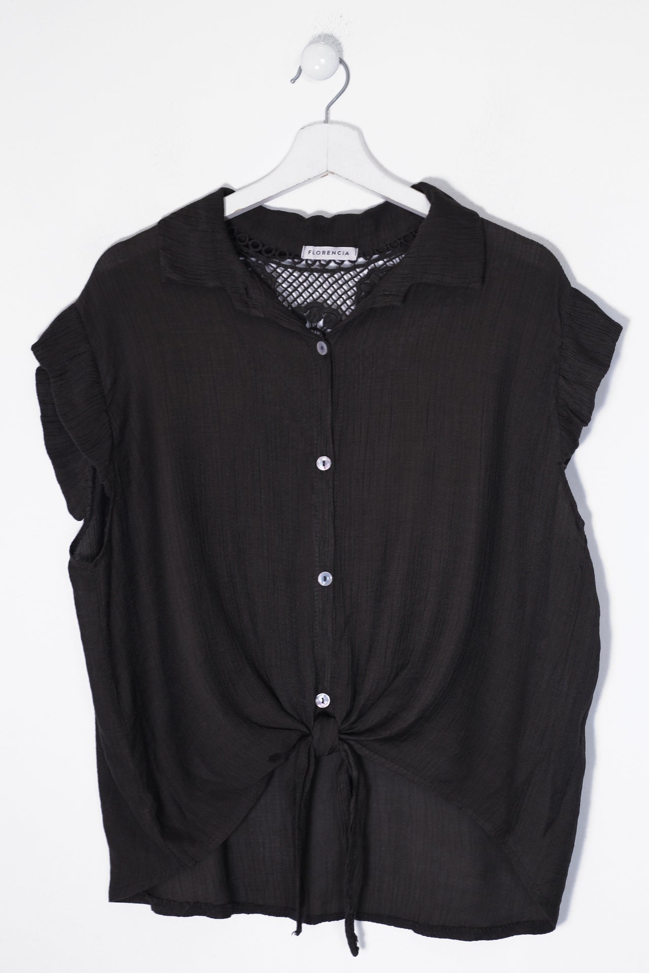 Blusa bambula guipur