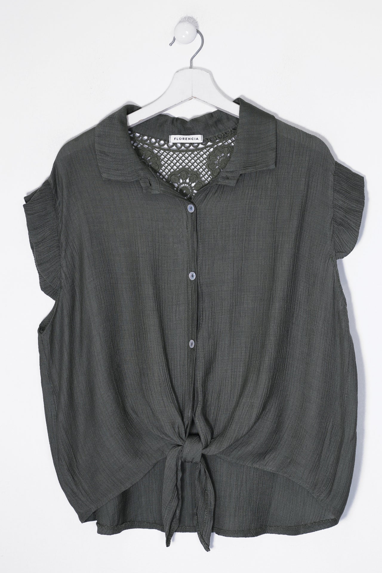 Blusa bambula guipur