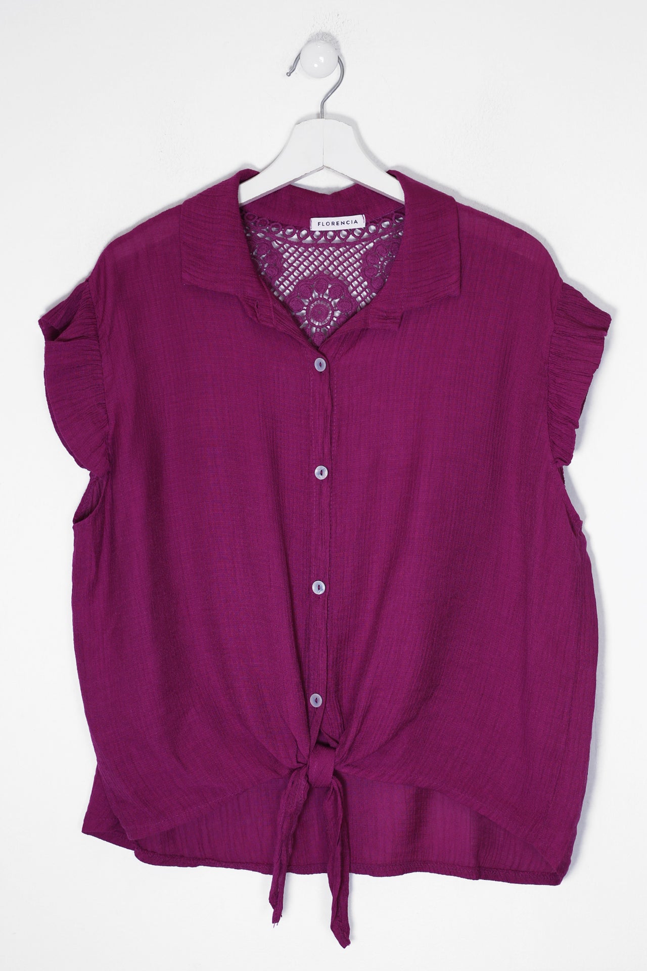 Blusa bambula guipur