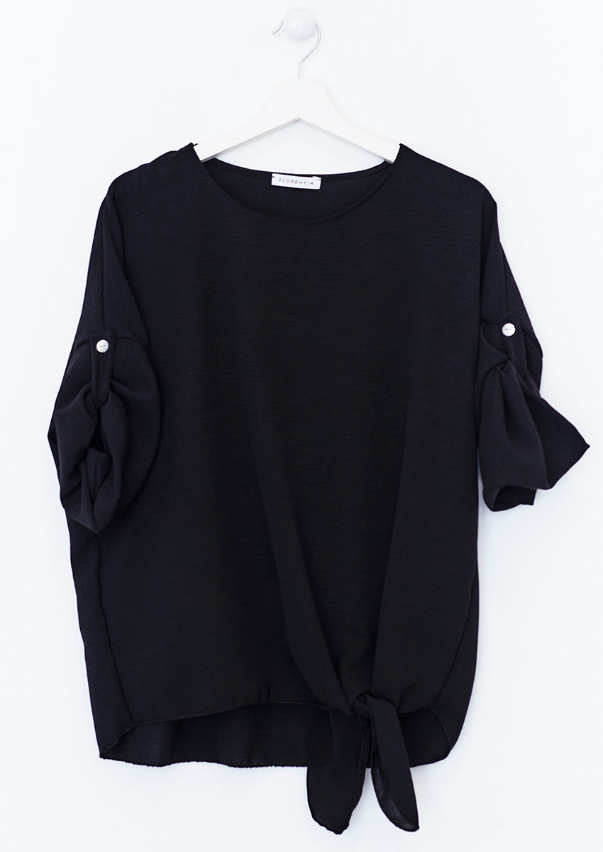 Flowy knotted blouse