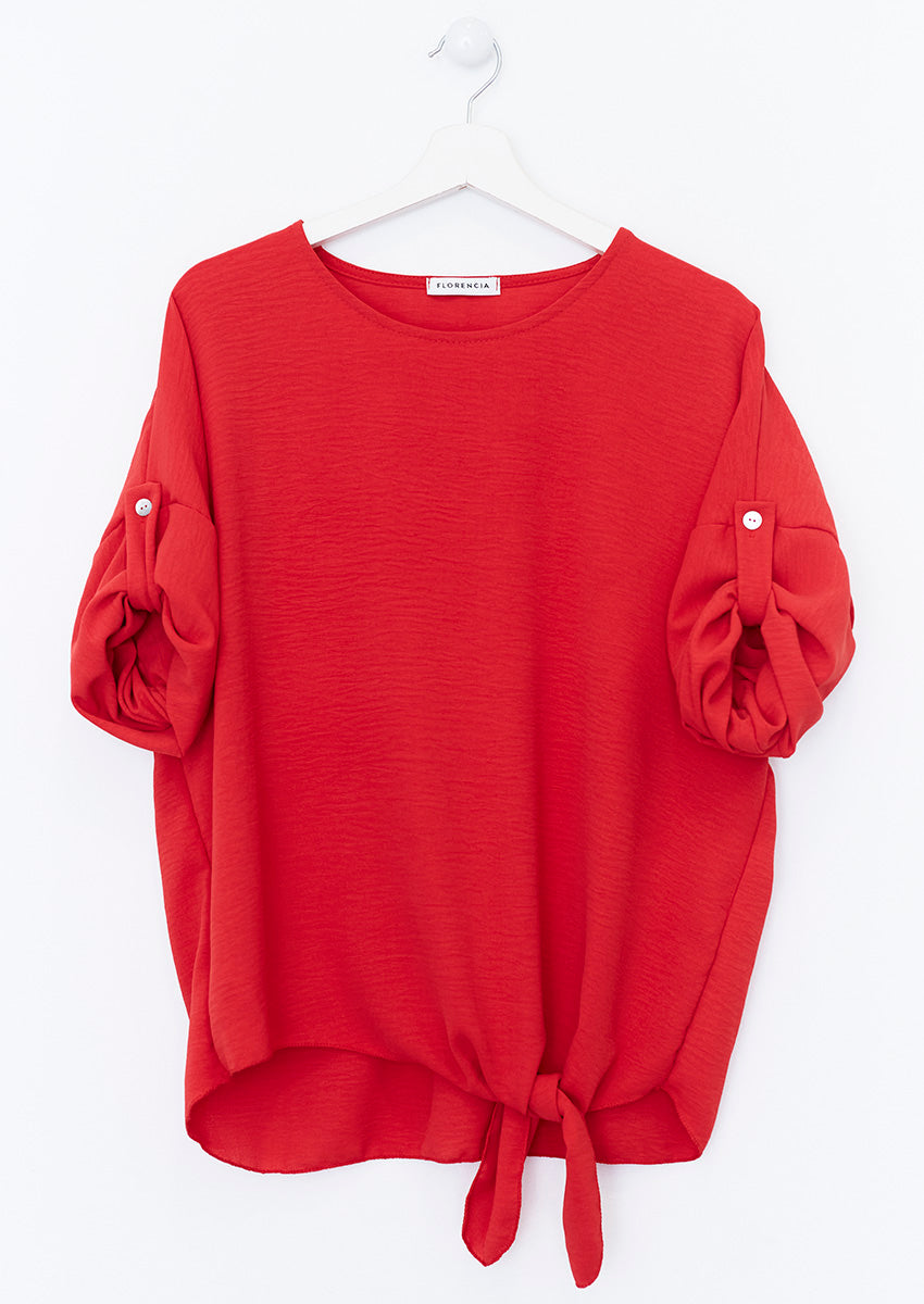Flowy knotted blouse