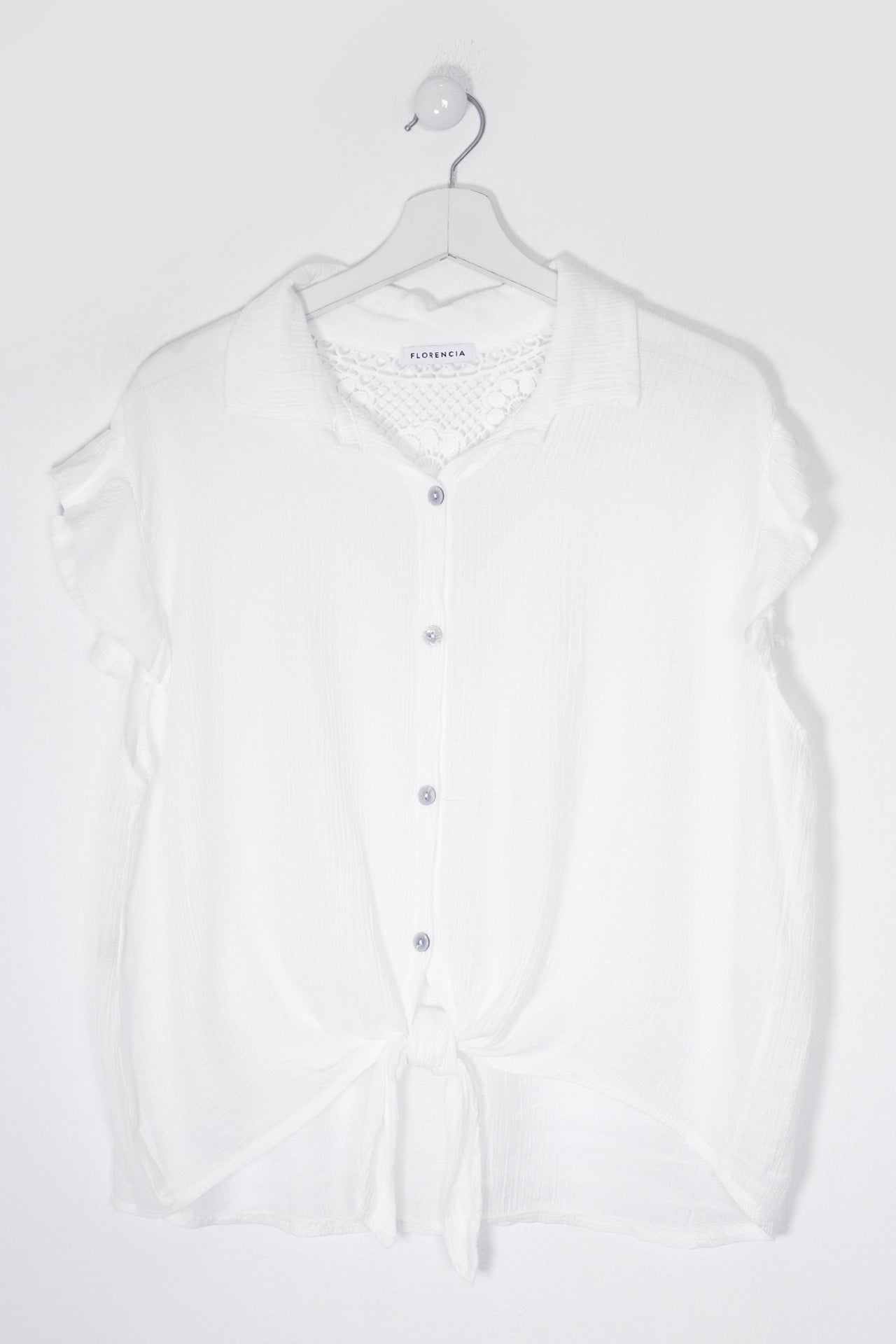 Blusa bambula guipur