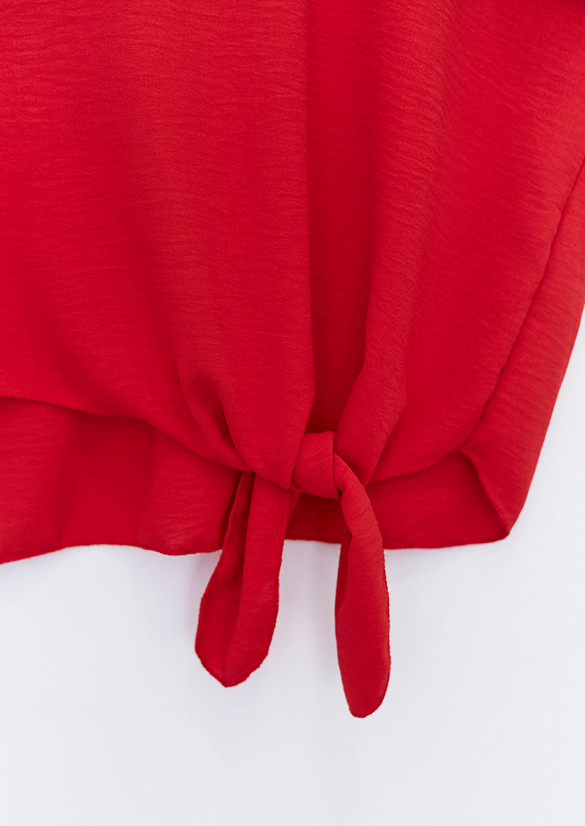 Flowy knotted blouse