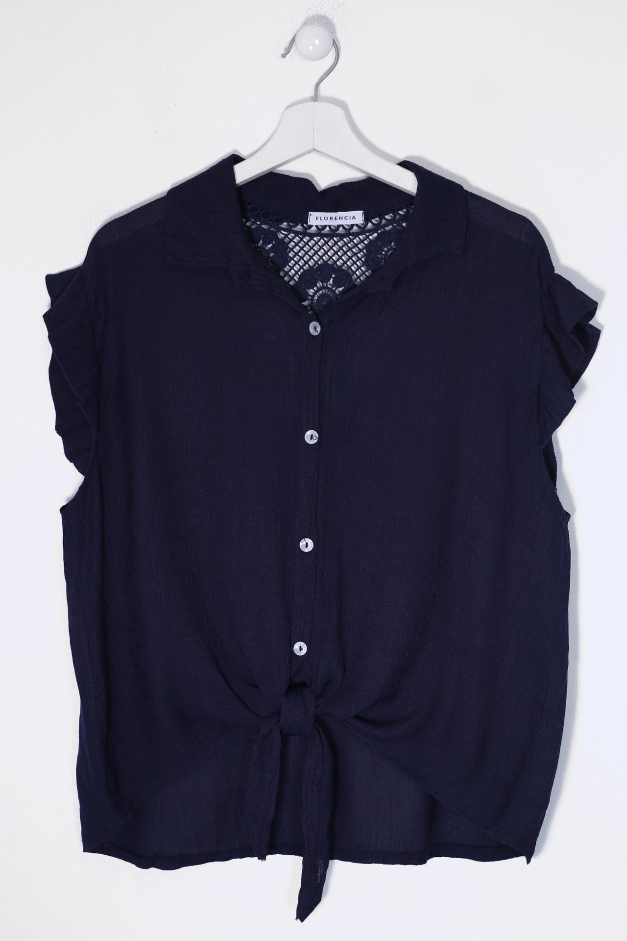 Blusa bambula guipur