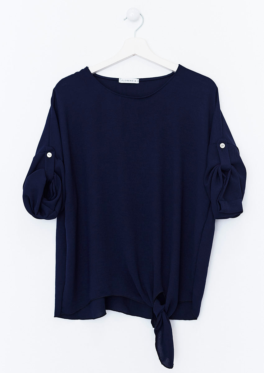 Flowy knotted blouse