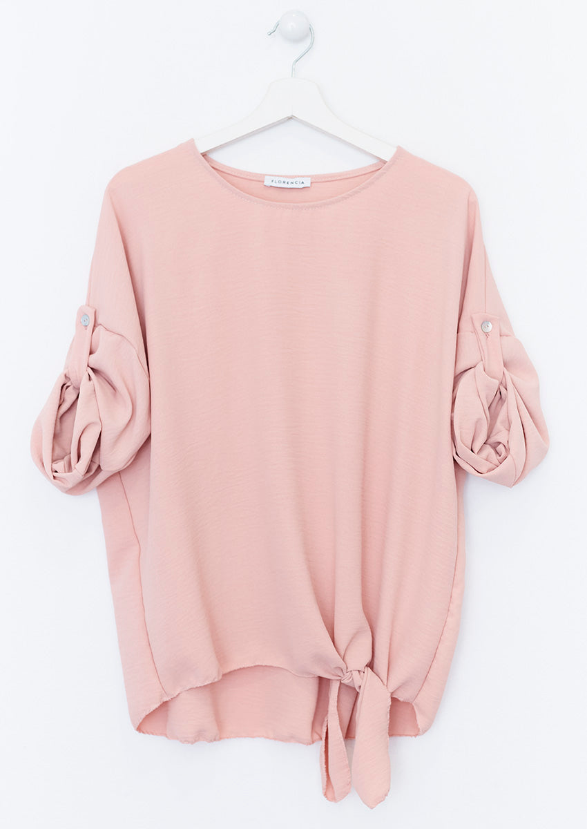 Flowy knotted blouse