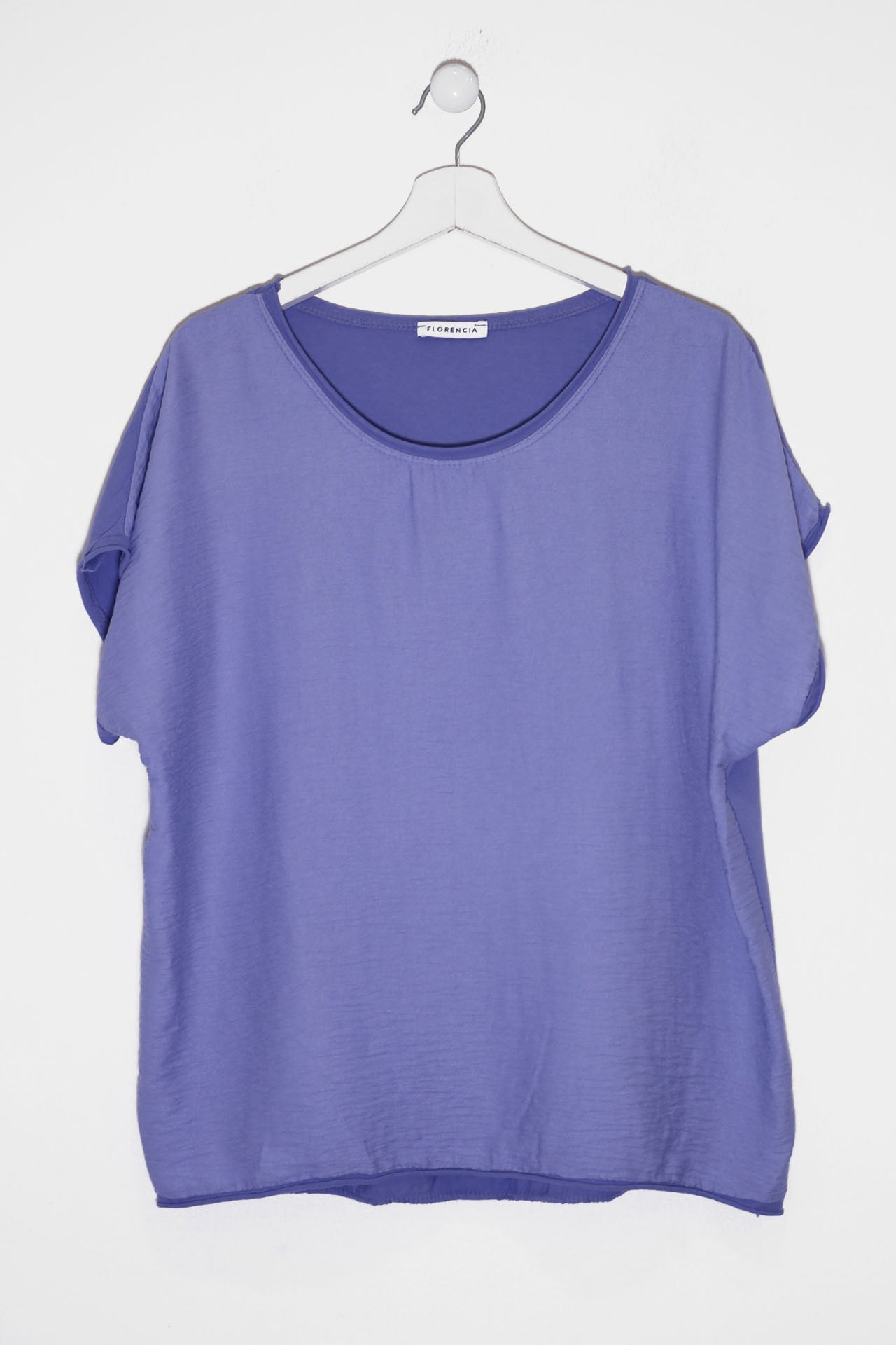 Camiseta bitextura cuello redondo