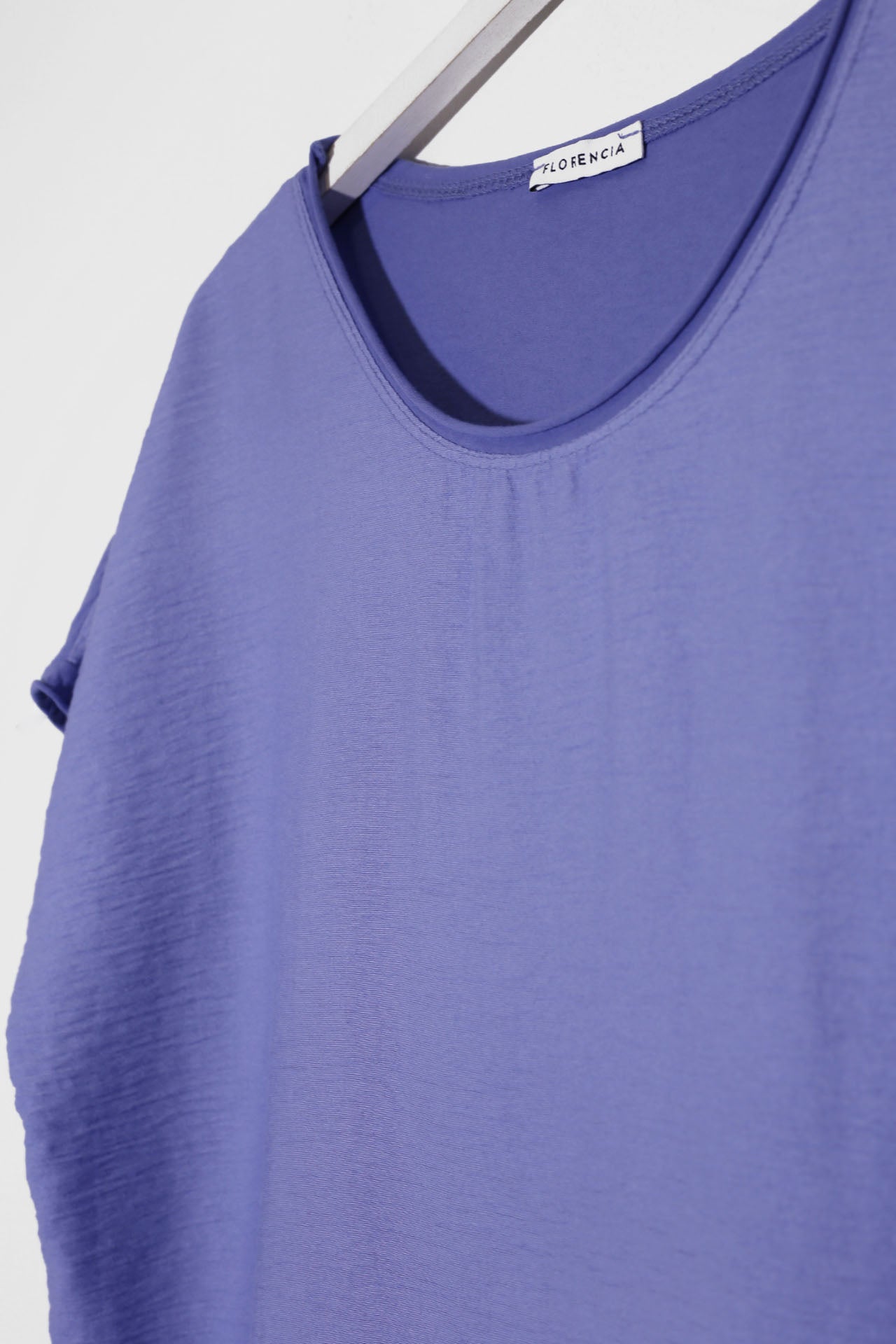 Camiseta bitextura cuello redondo