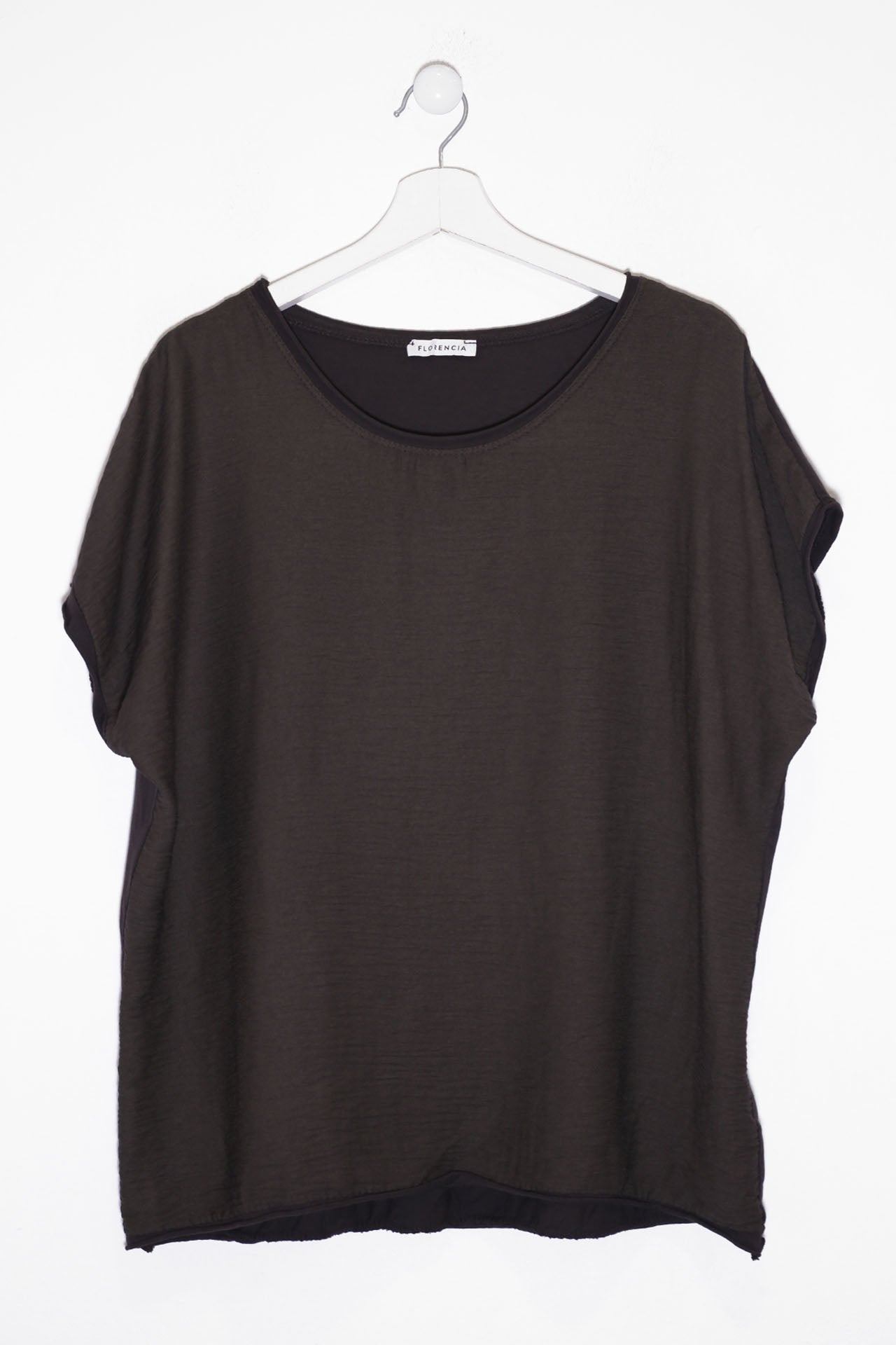 Camiseta bitextura cuello redondo