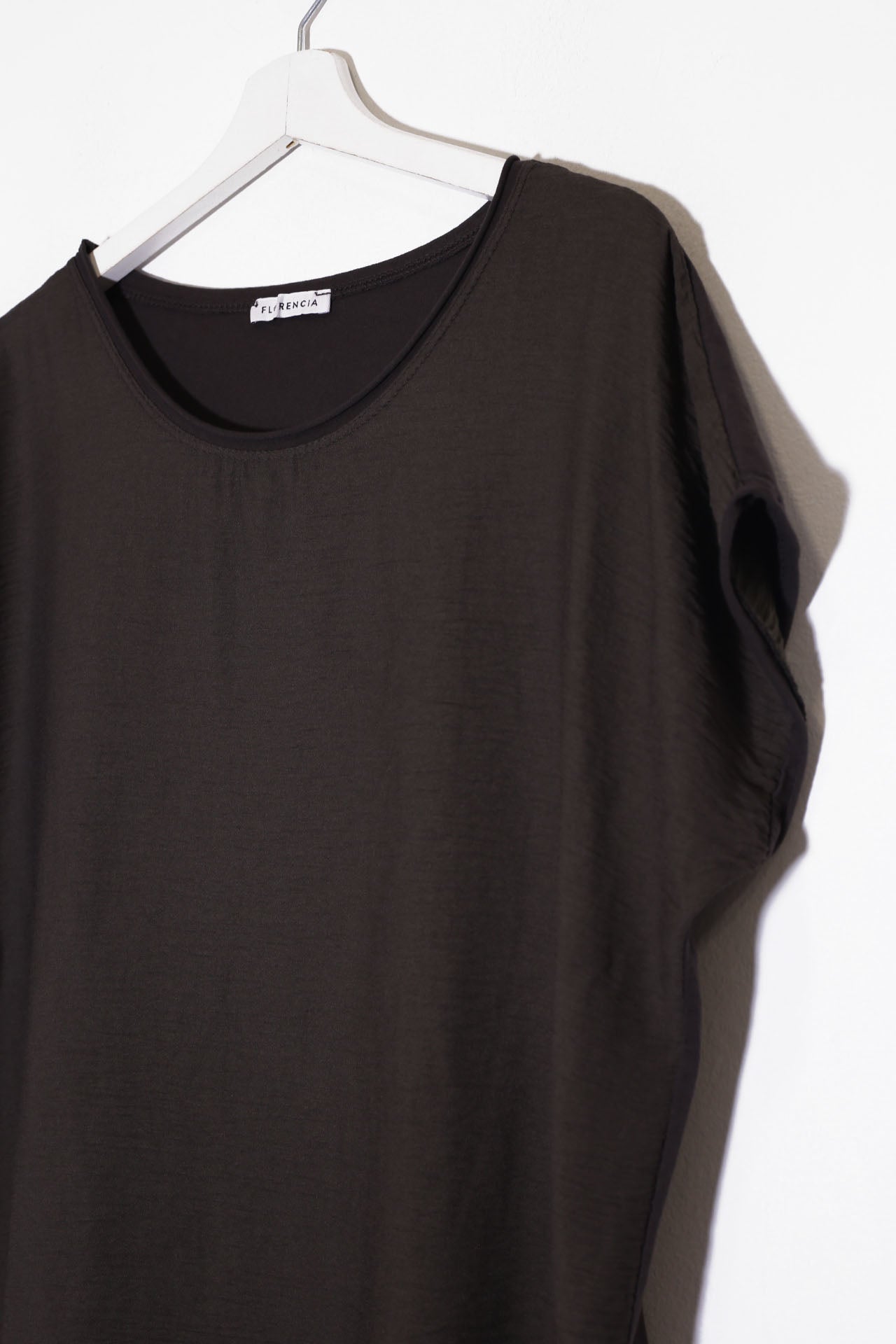Camiseta bitextura cuello redondo