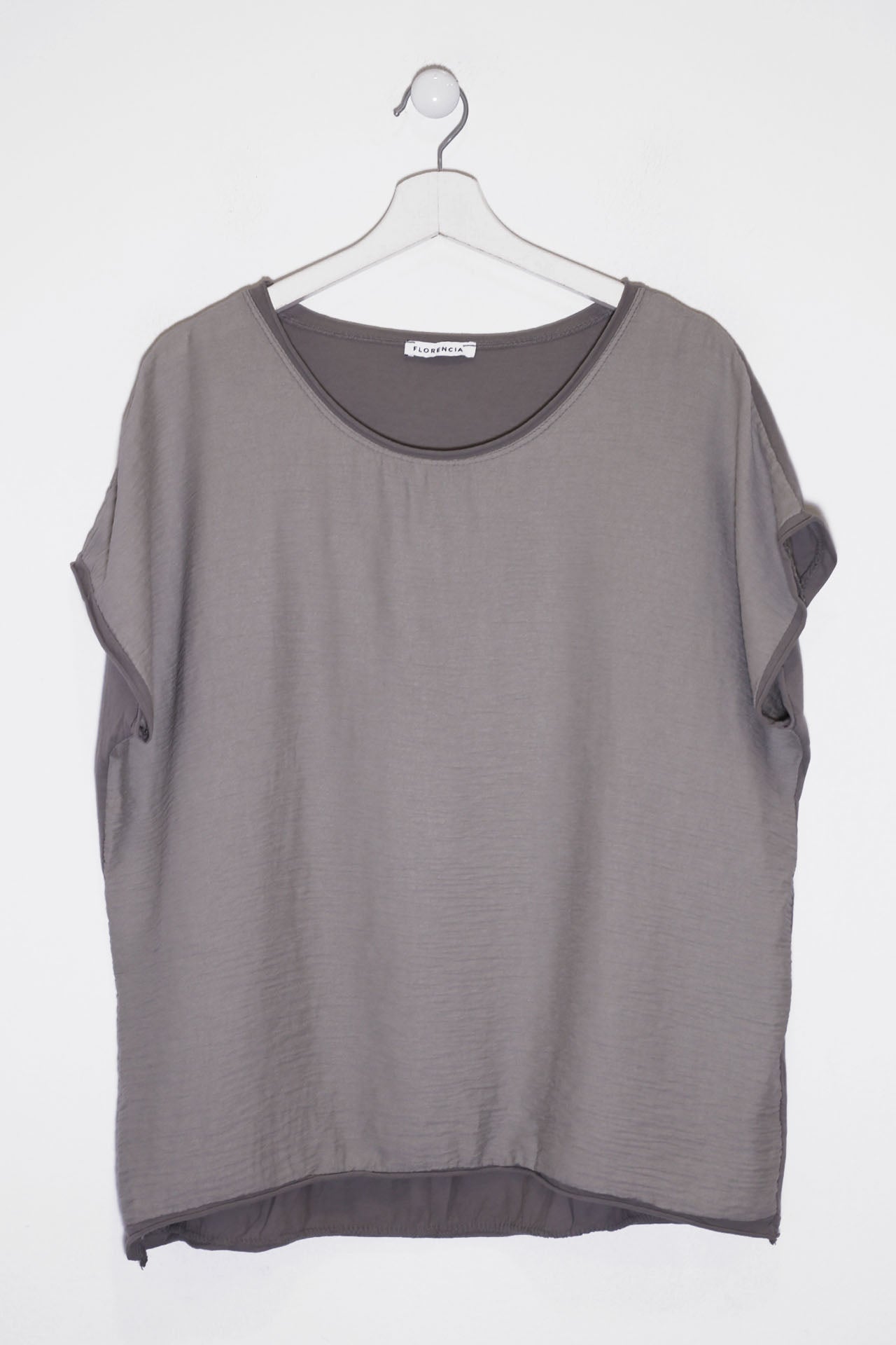 Camiseta bitextura cuello redondo