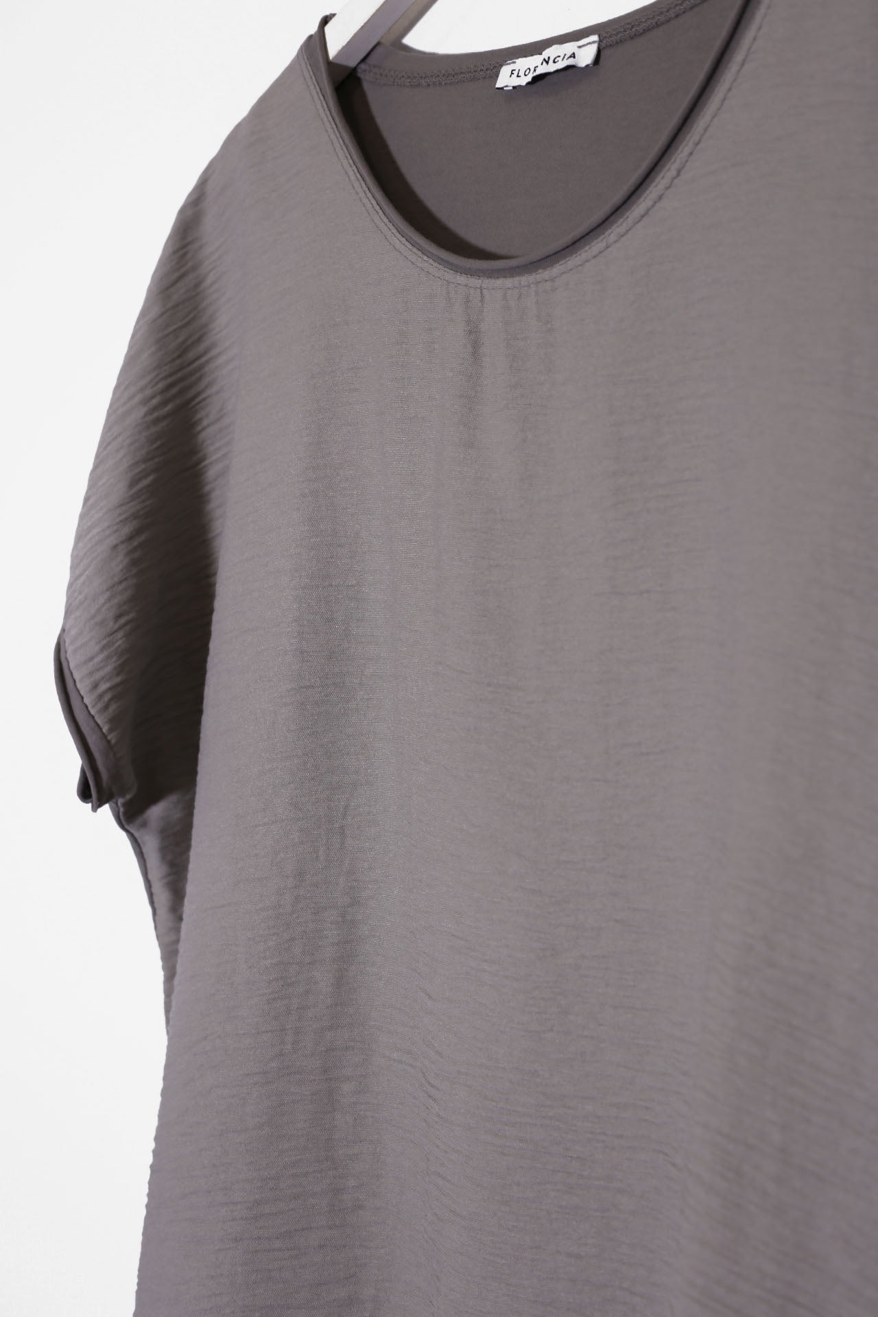 Camiseta bitextura cuello redondo