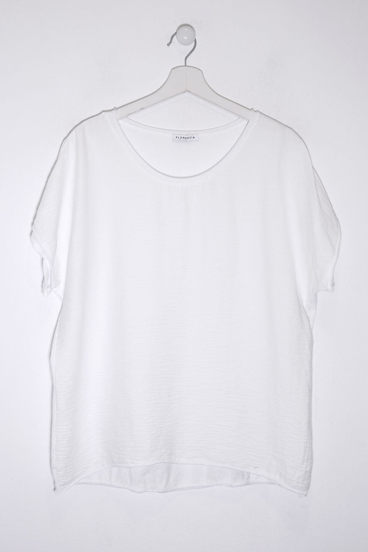 Camiseta bitextura cuello redondo