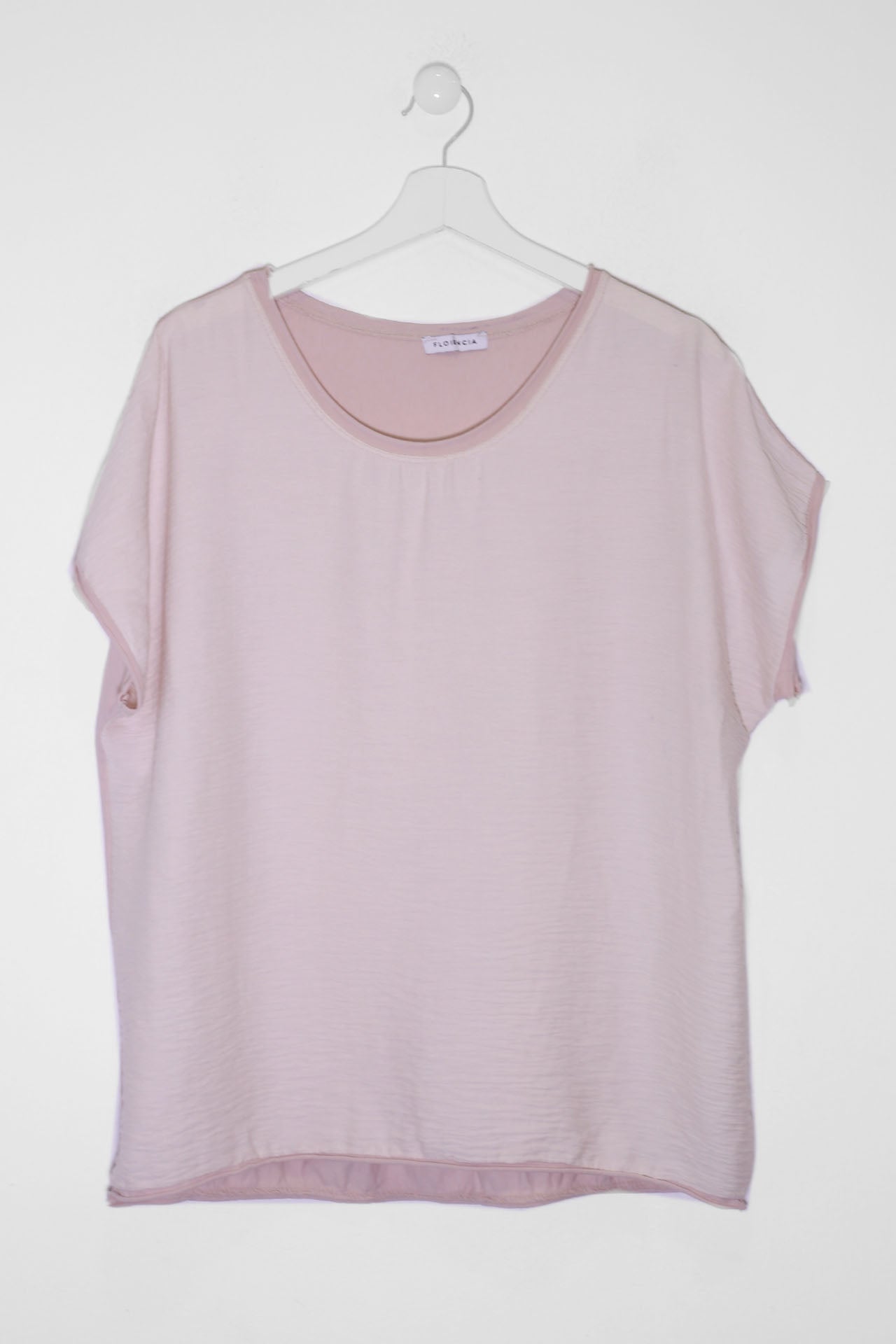Camiseta bitextura cuello redondo