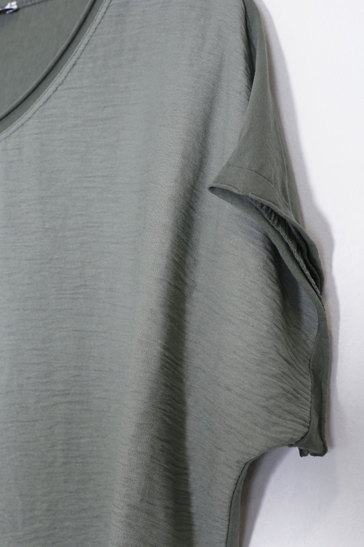 Camiseta bitextura cuello redondo