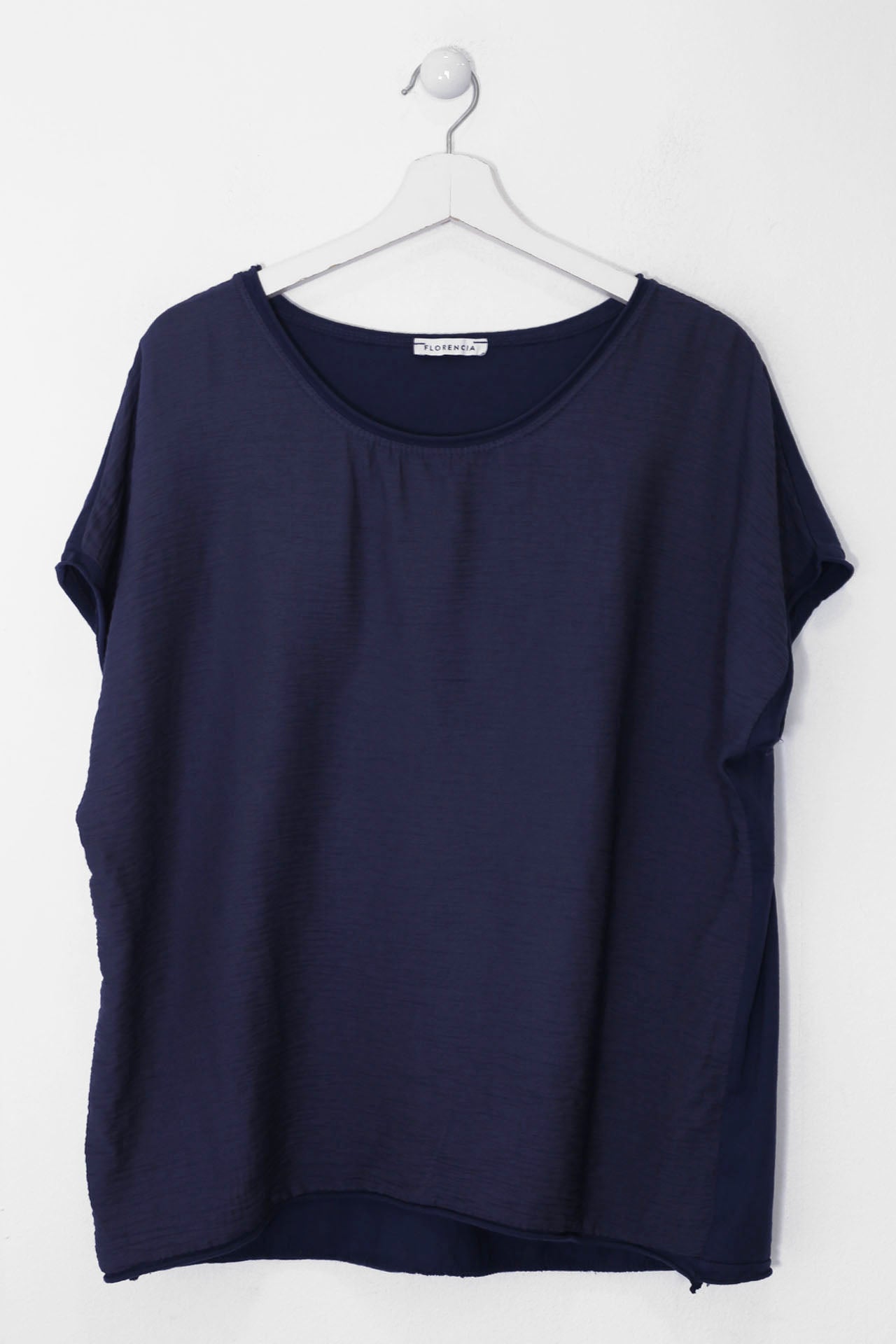 Camiseta bitextura cuello redondo
