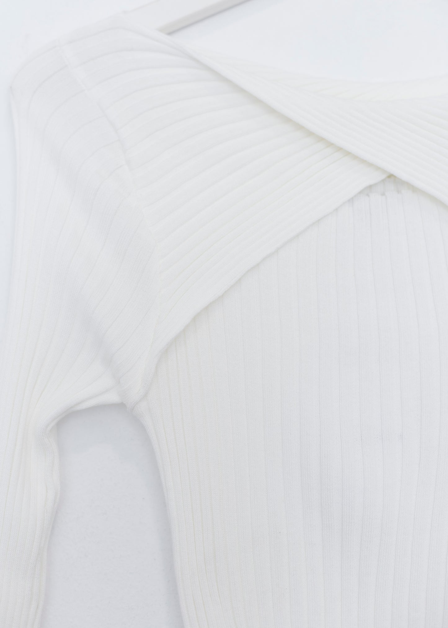 Ribbed wrap sweater