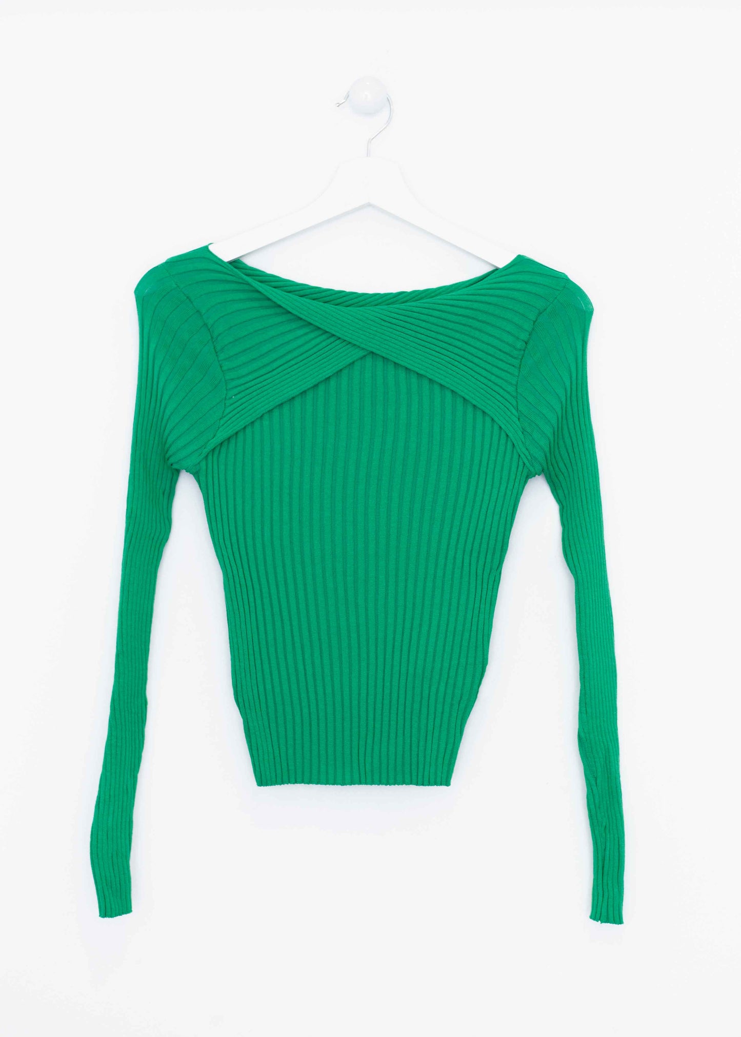 Ribbed wrap sweater