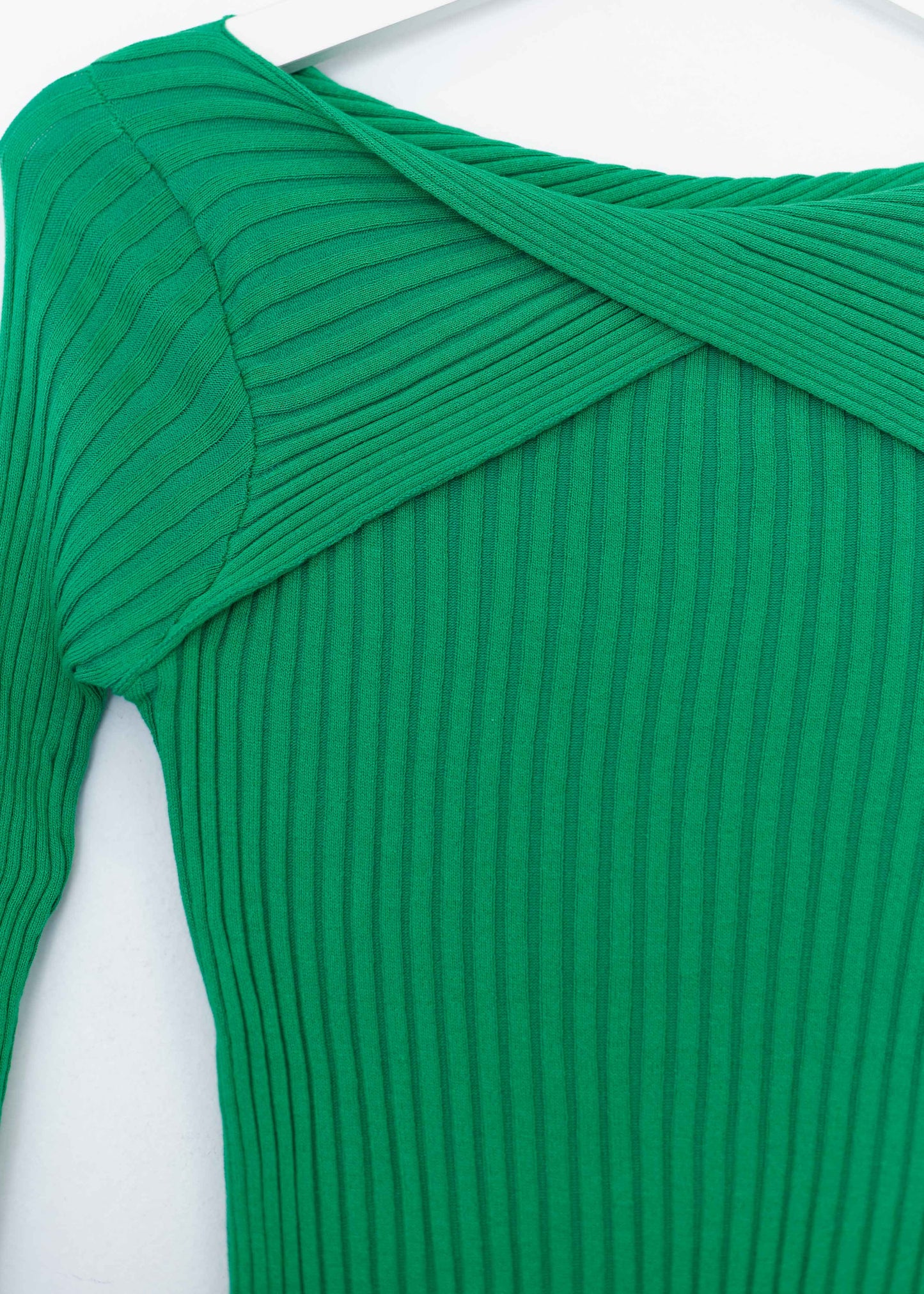 Ribbed wrap sweater