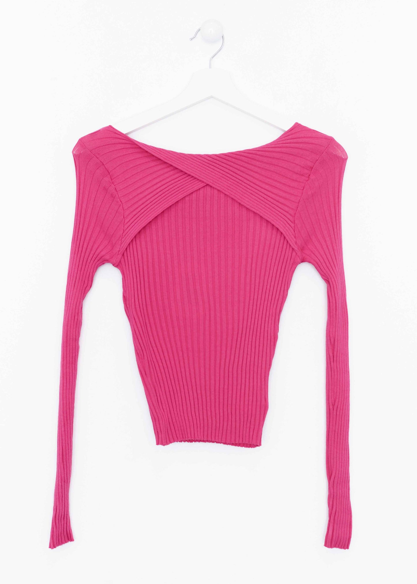 Ribbed wrap sweater