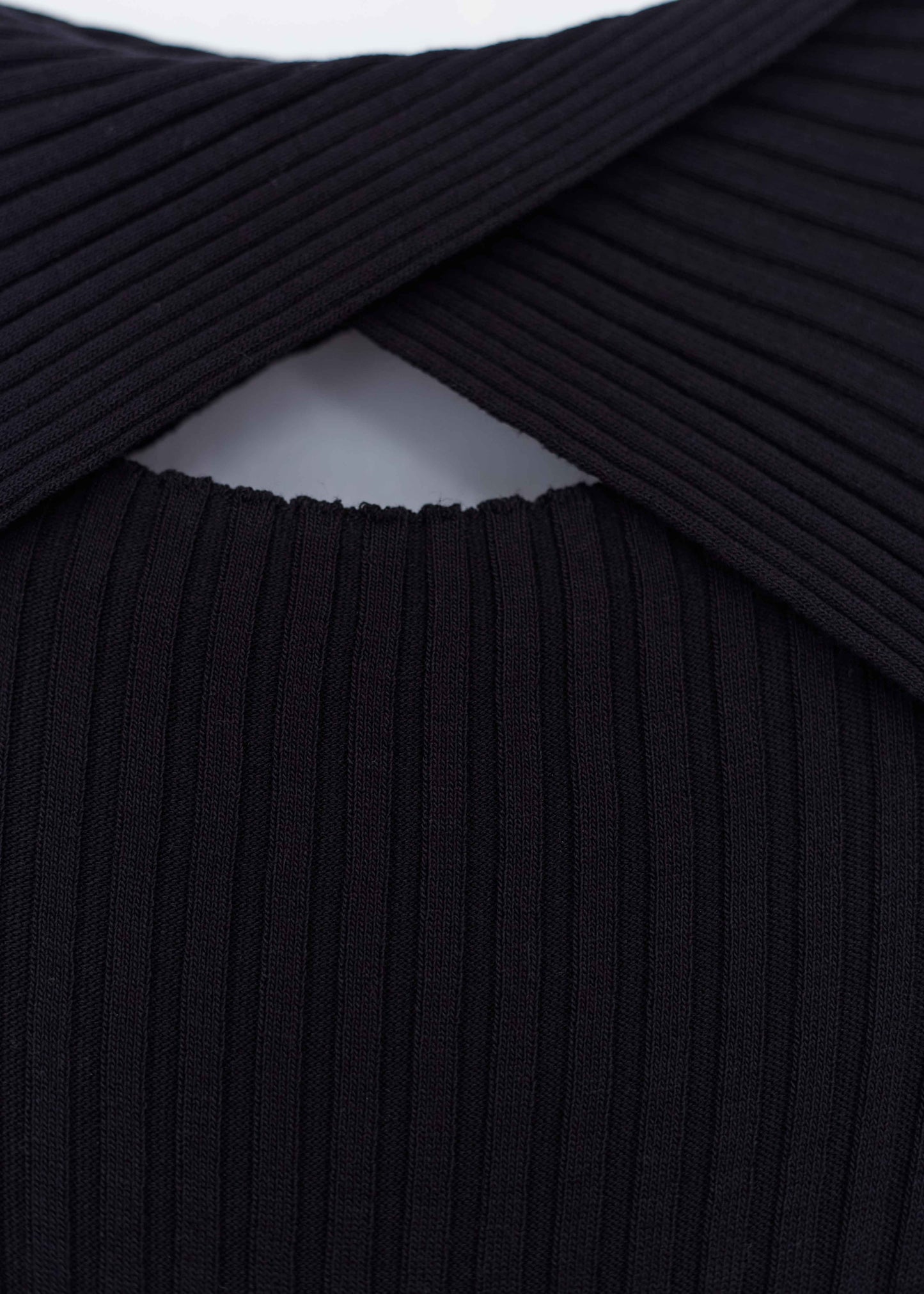 Ribbed wrap sweater