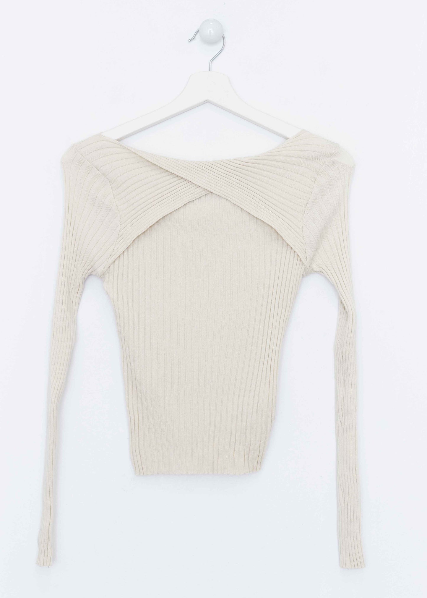 Ribbed wrap sweater