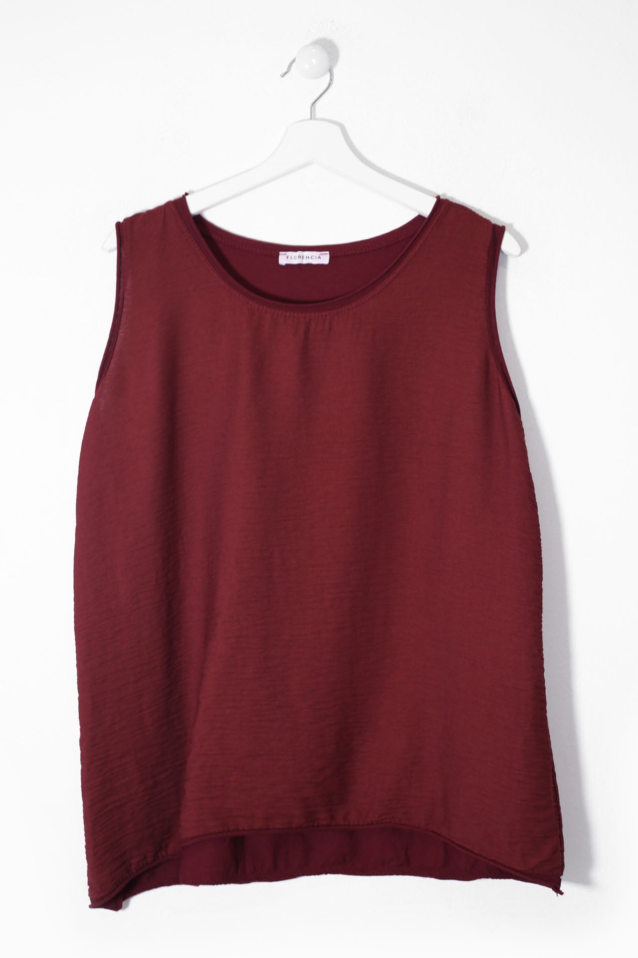 Top bitextura cuello redondo