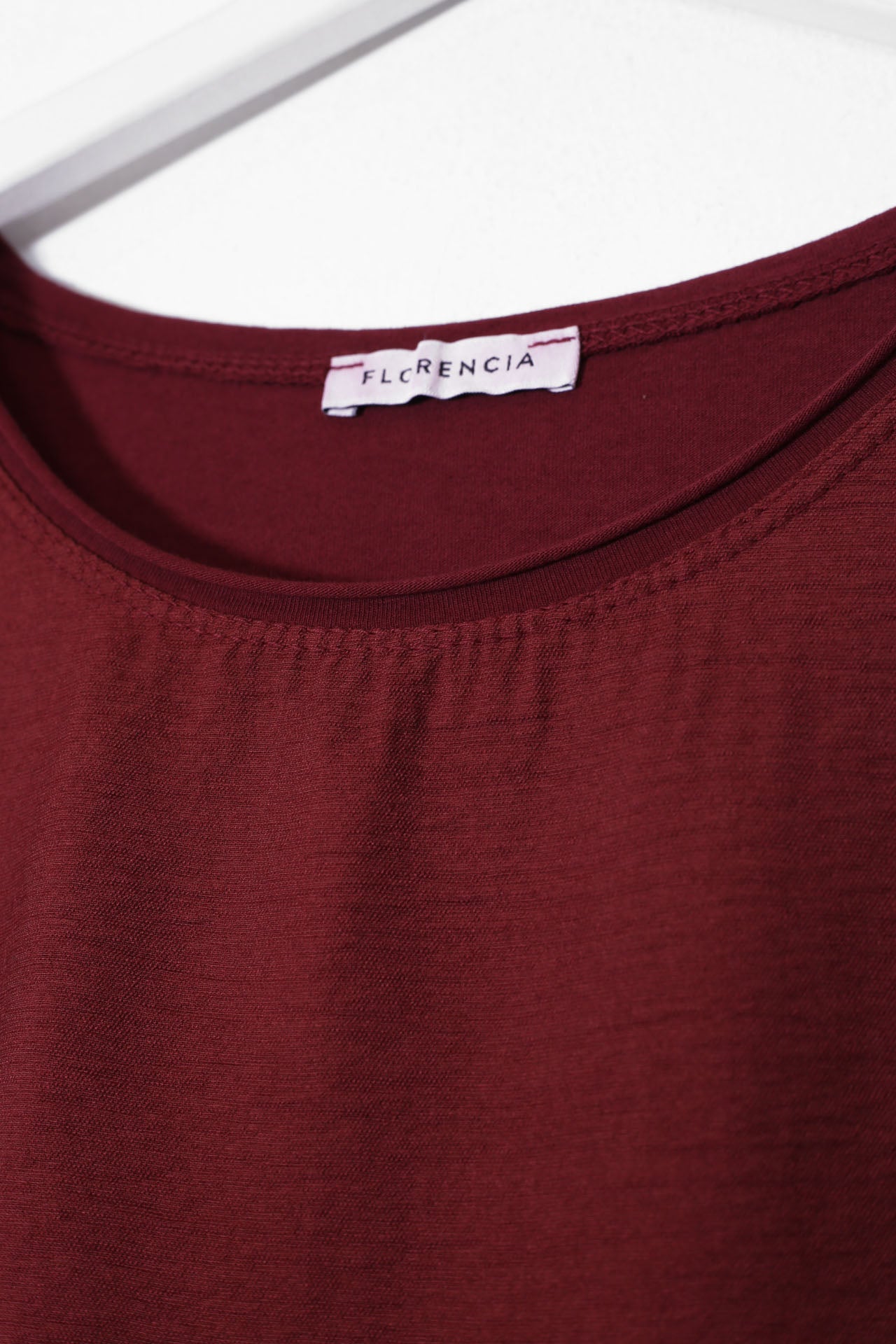 Top bitextura cuello redondo