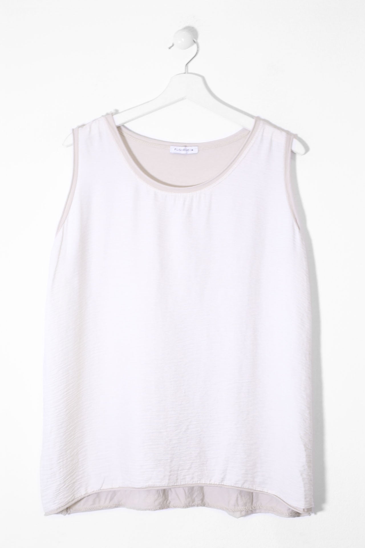 Top bitextura cuello redondo