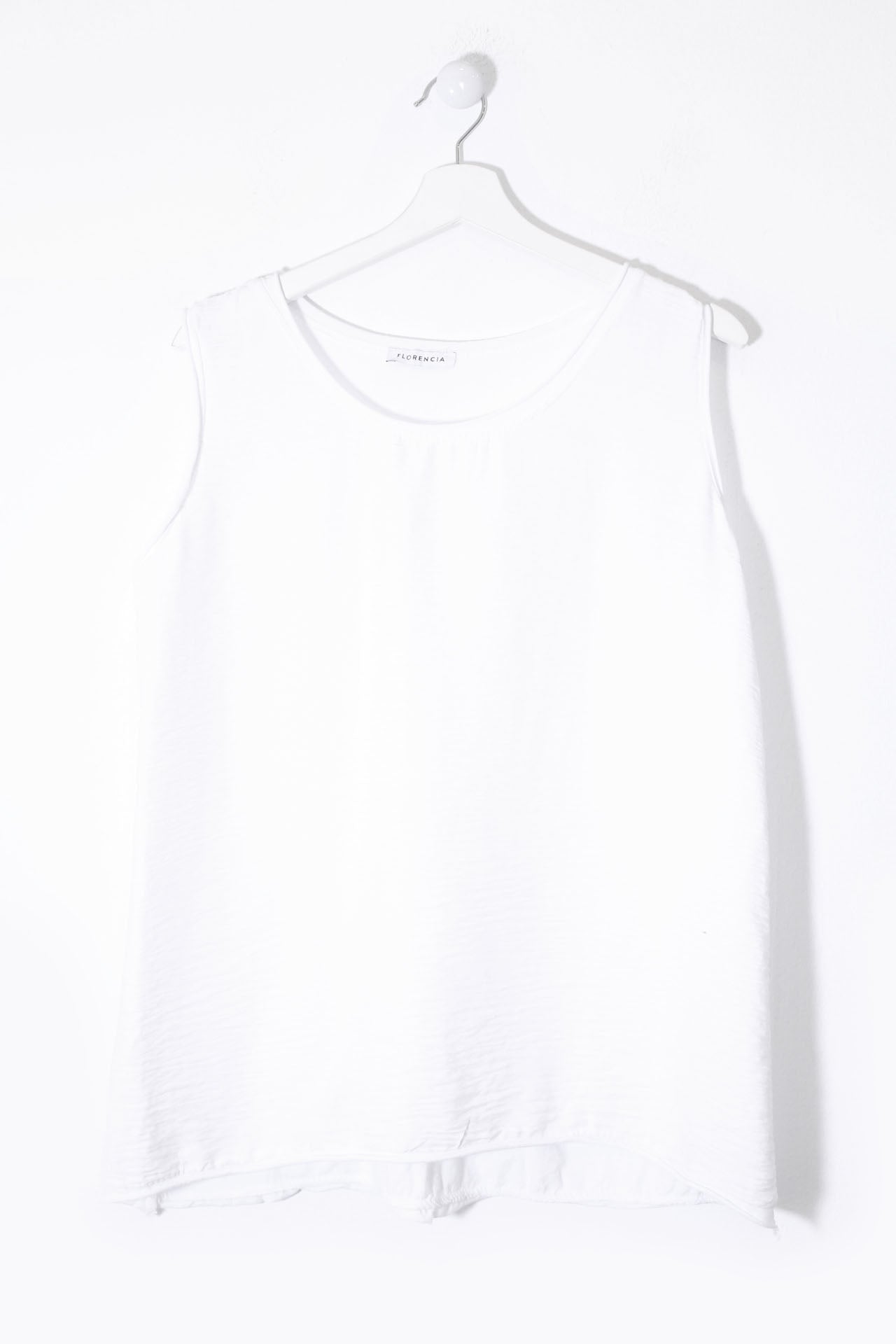 Top bitextura cuello redondo