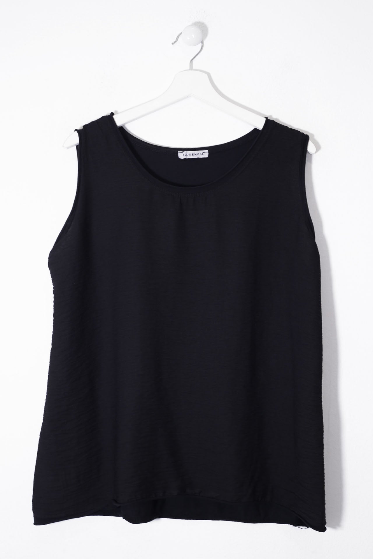 Top bitextura cuello redondo