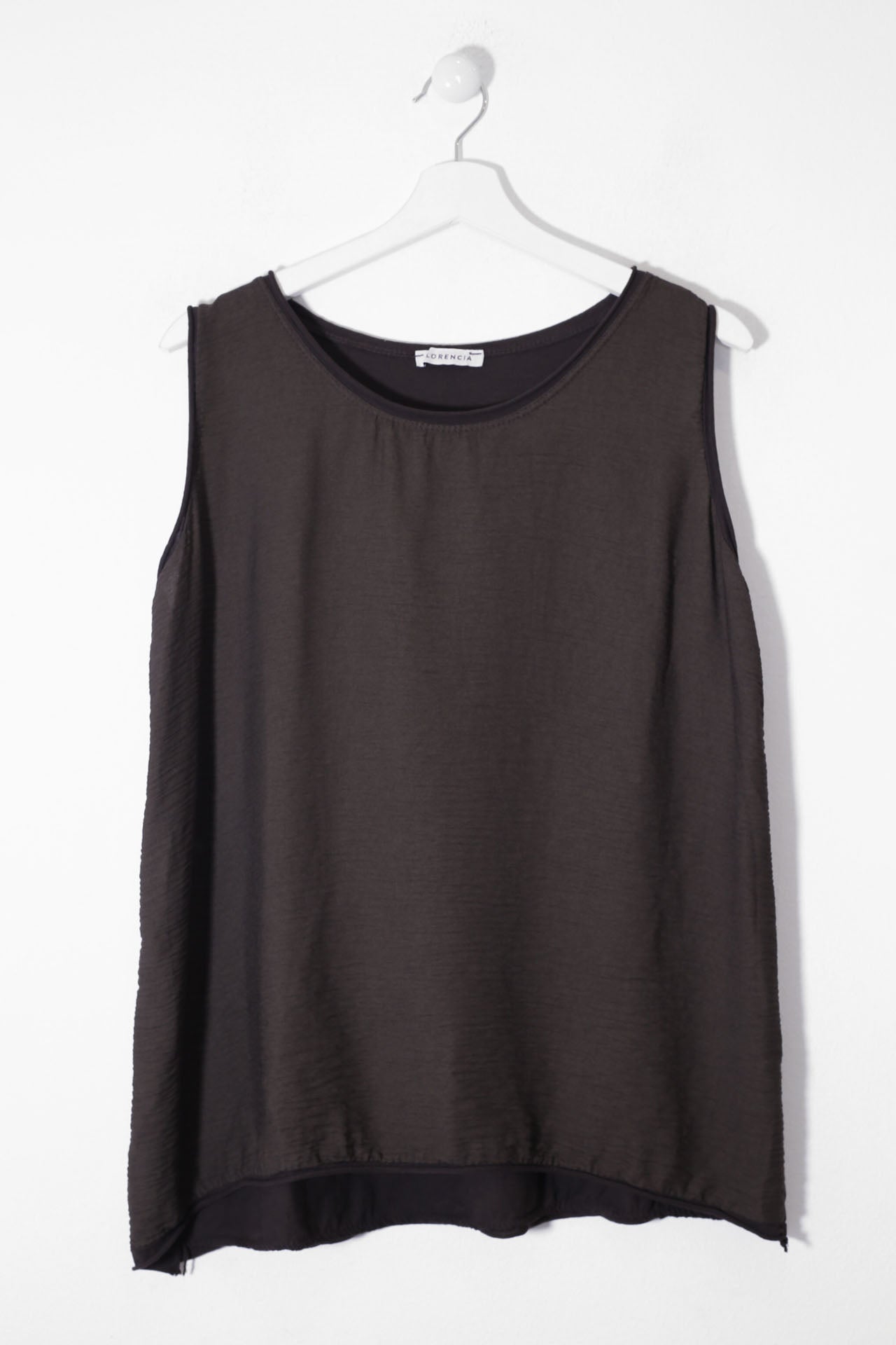 Top bitextura cuello redondo