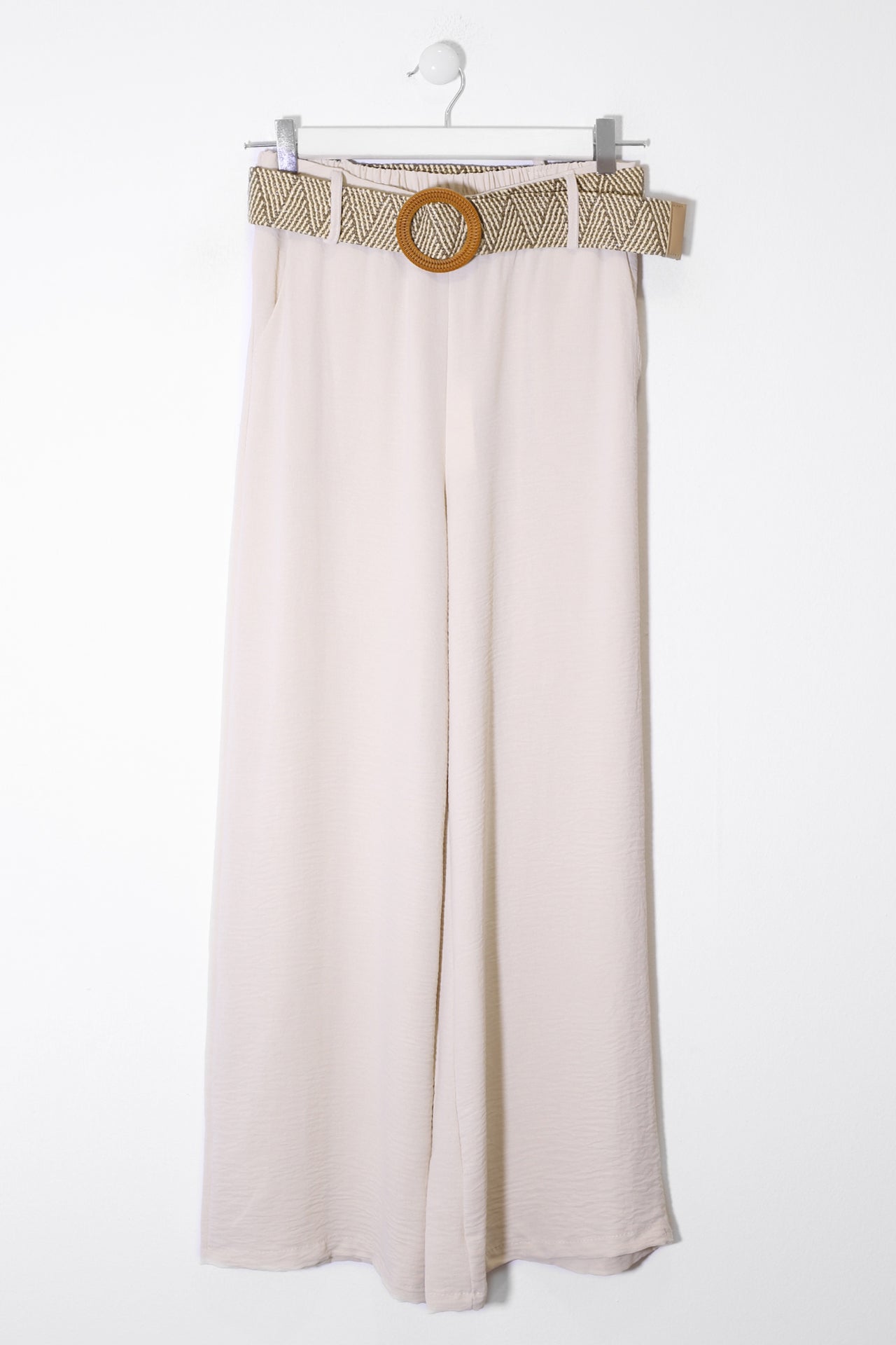 Pantalones fluidos cinturón