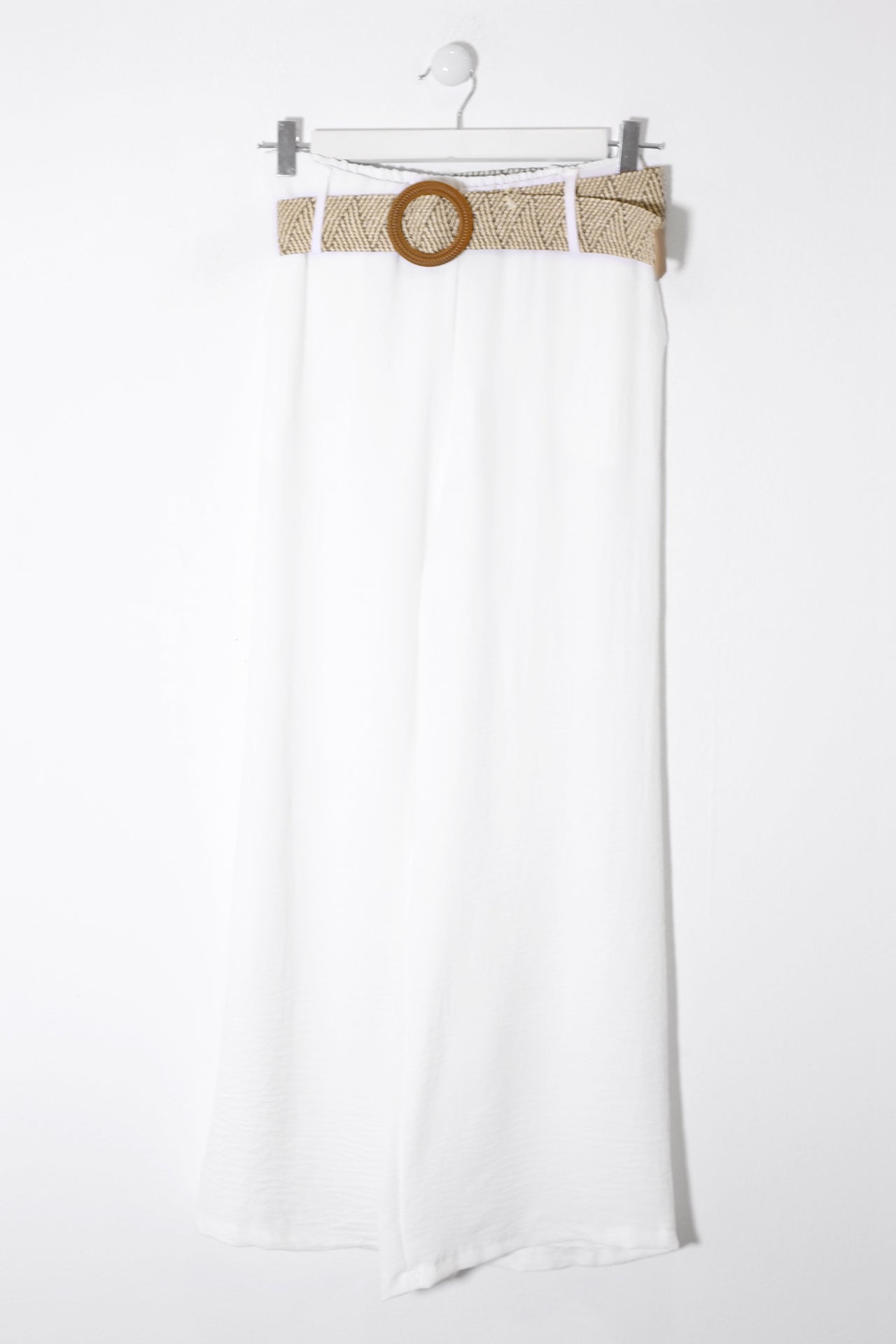 Pantalones fluidos cinturón