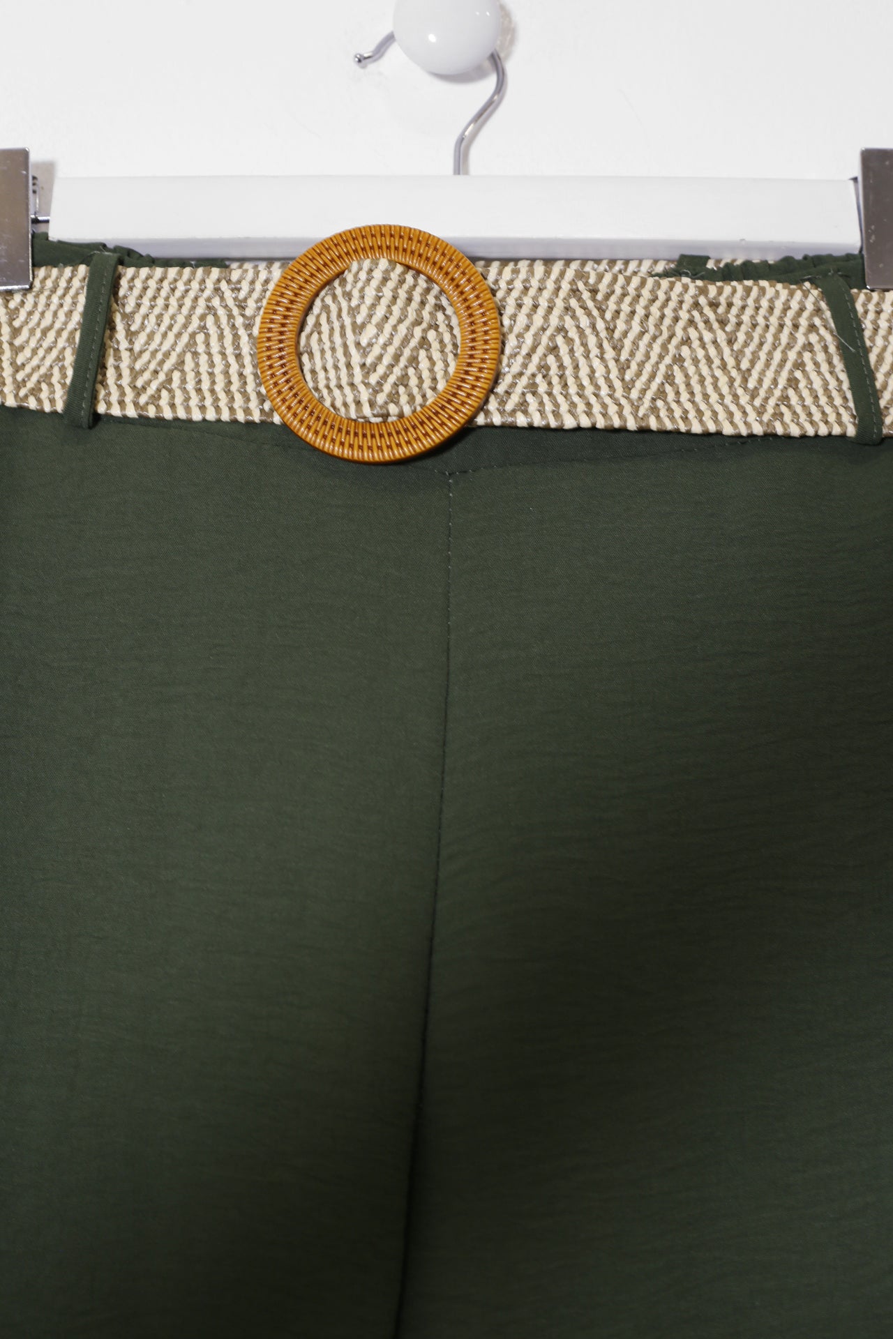 Pantalones fluidos cinturón