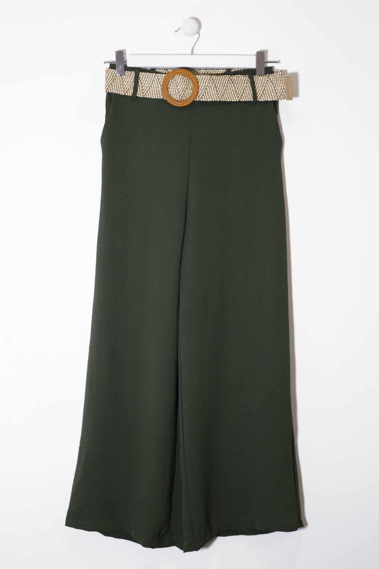 Pantalones fluidos cinturón