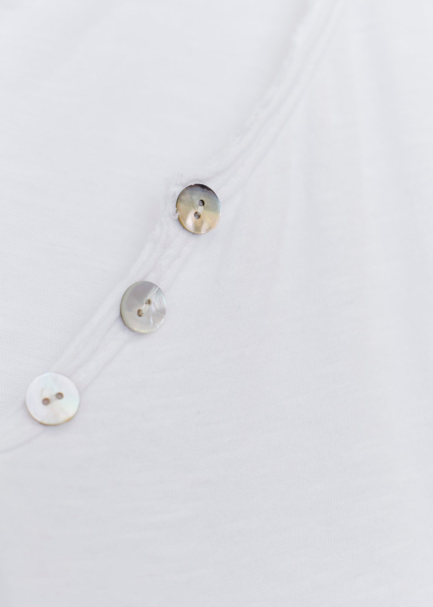 Buttoned cotton T-shirt