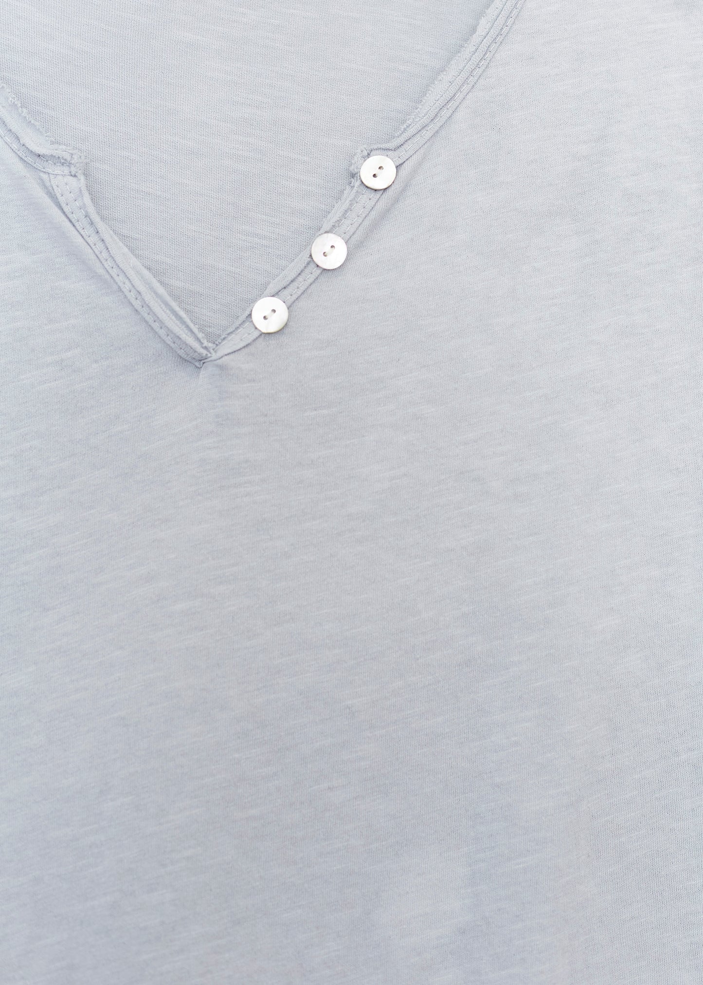 Buttoned cotton T-shirt
