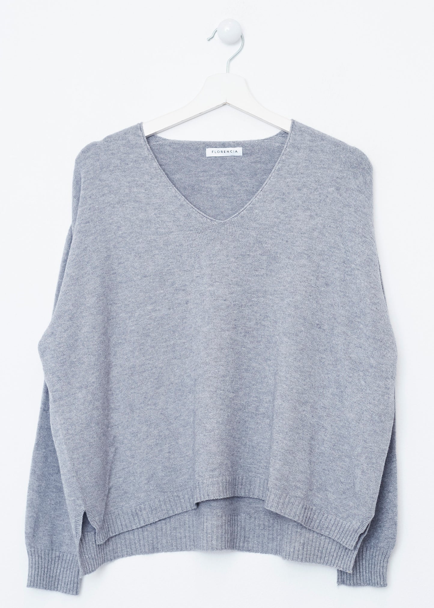Jersey sin costuras cuello punta