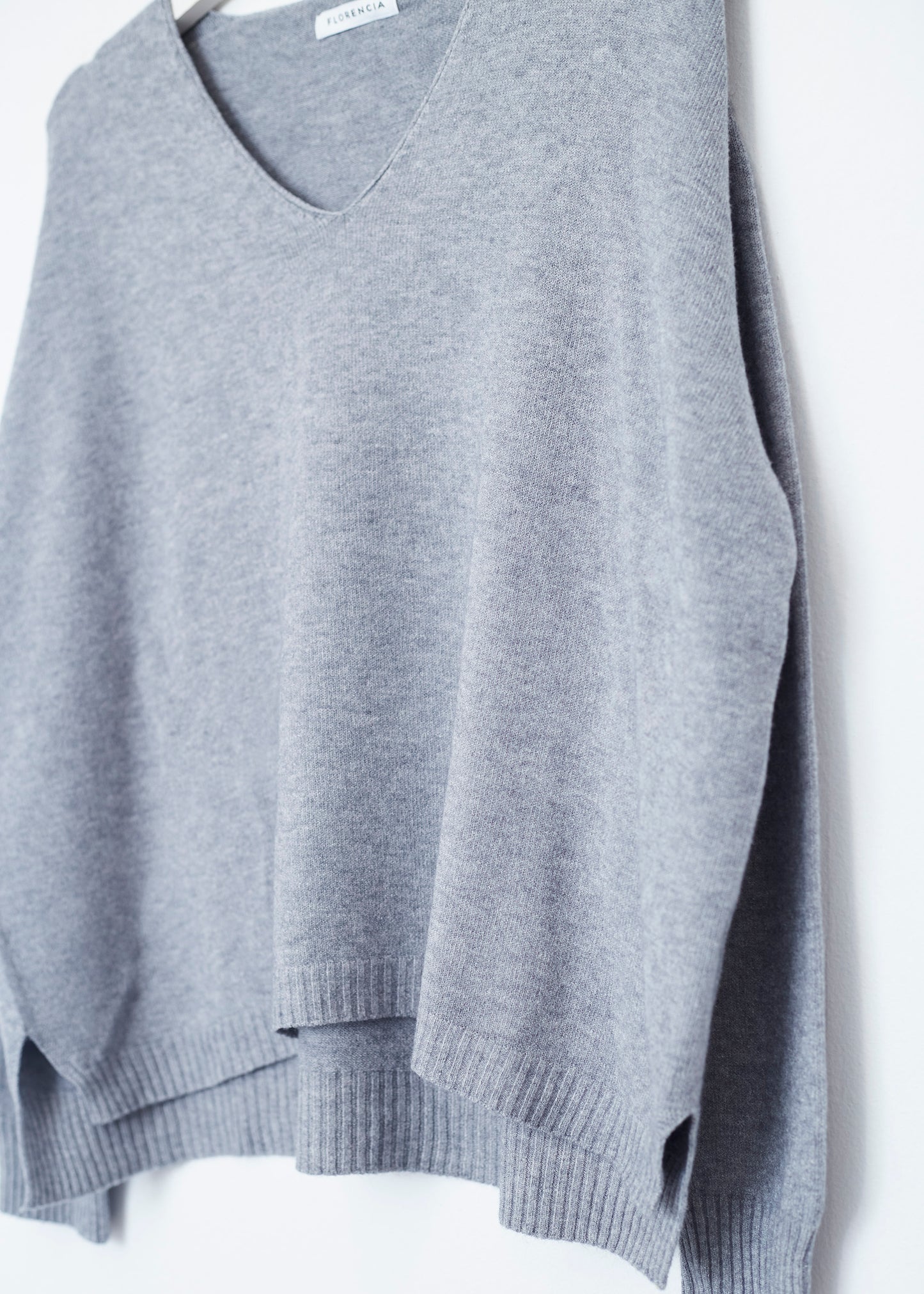 Jersey sin costuras cuello punta