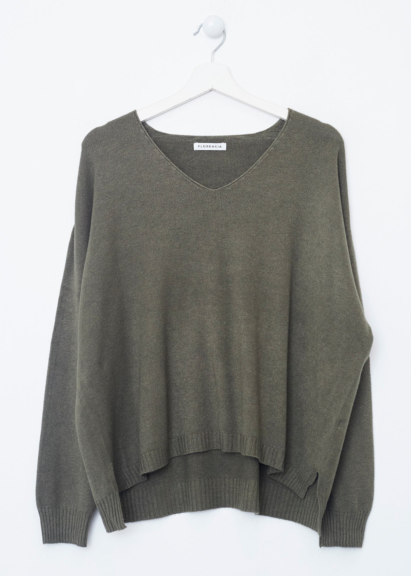 Jersey sin costuras cuello punta