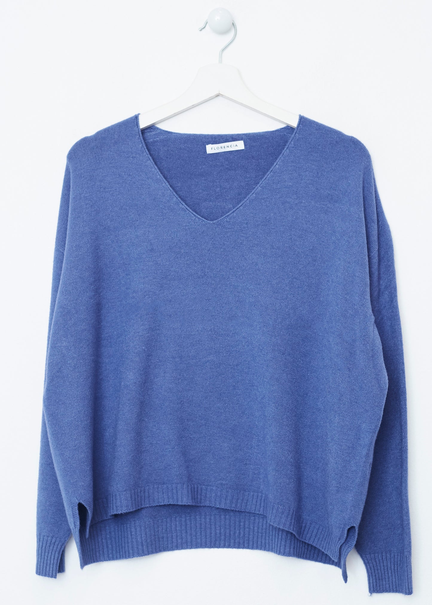Jersey sin costuras cuello punta