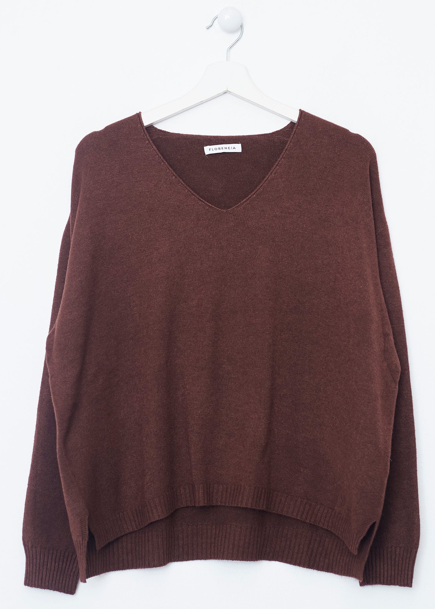 Jersey sin costuras cuello punta