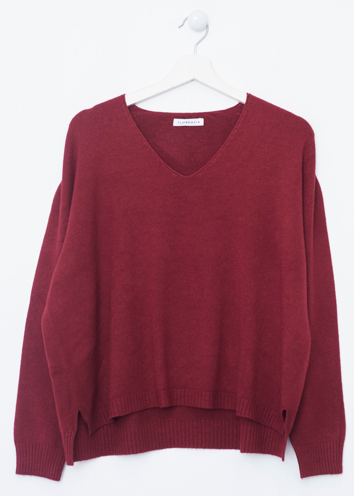 Jersey sin costuras cuello punta