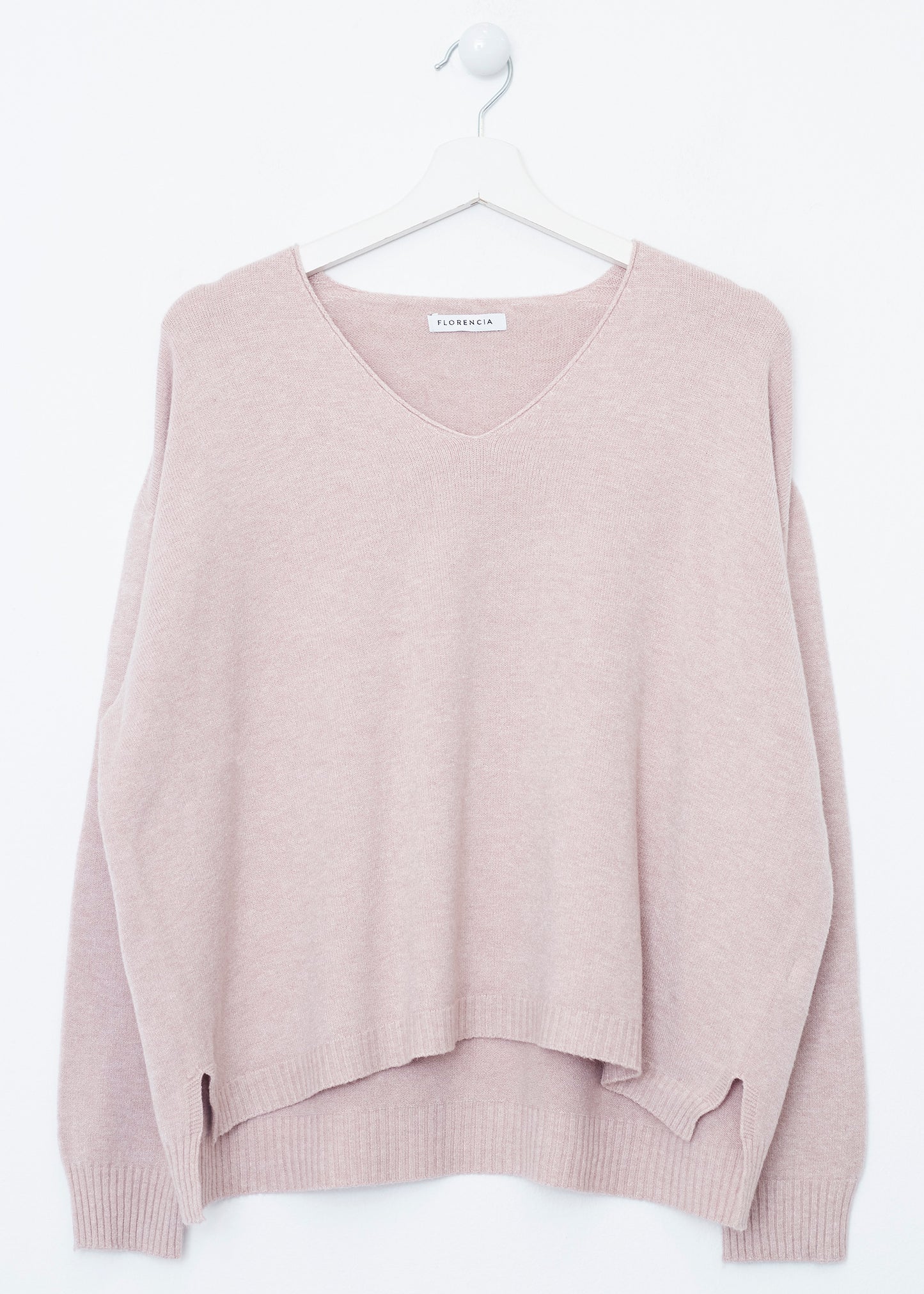Jersey sin costuras cuello punta
